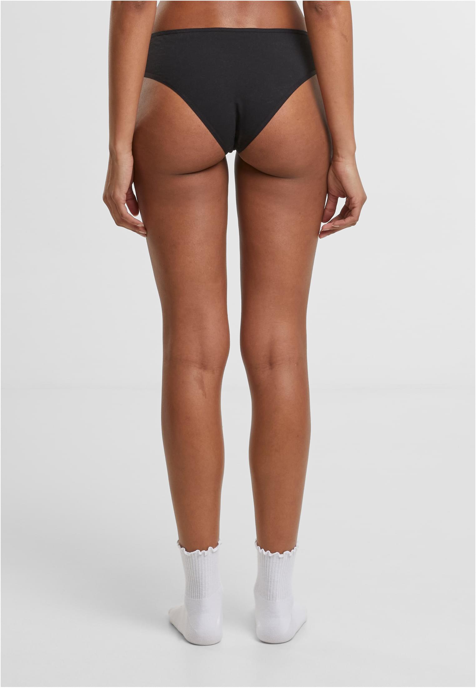 Ladies Basic Cotton Brazilian 5-Pack | black+black+black+black+black