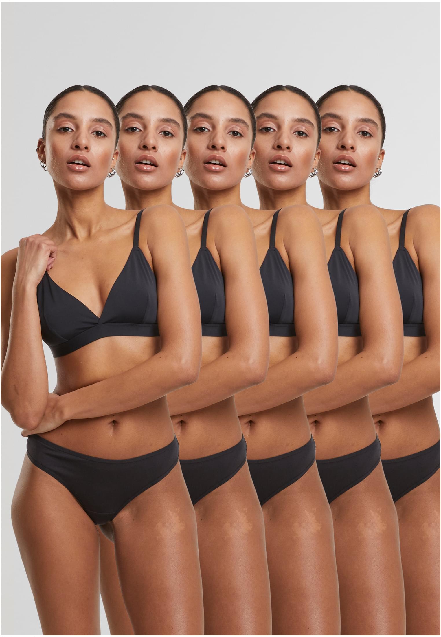 Ladies Bamboo Tanga 5-Pack | black+black+black+black+black