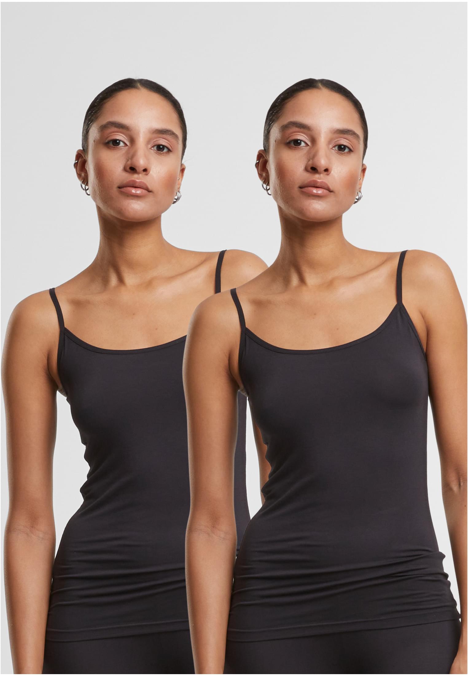 Ladies Bamboo Tank Top 2-Pack | black+black