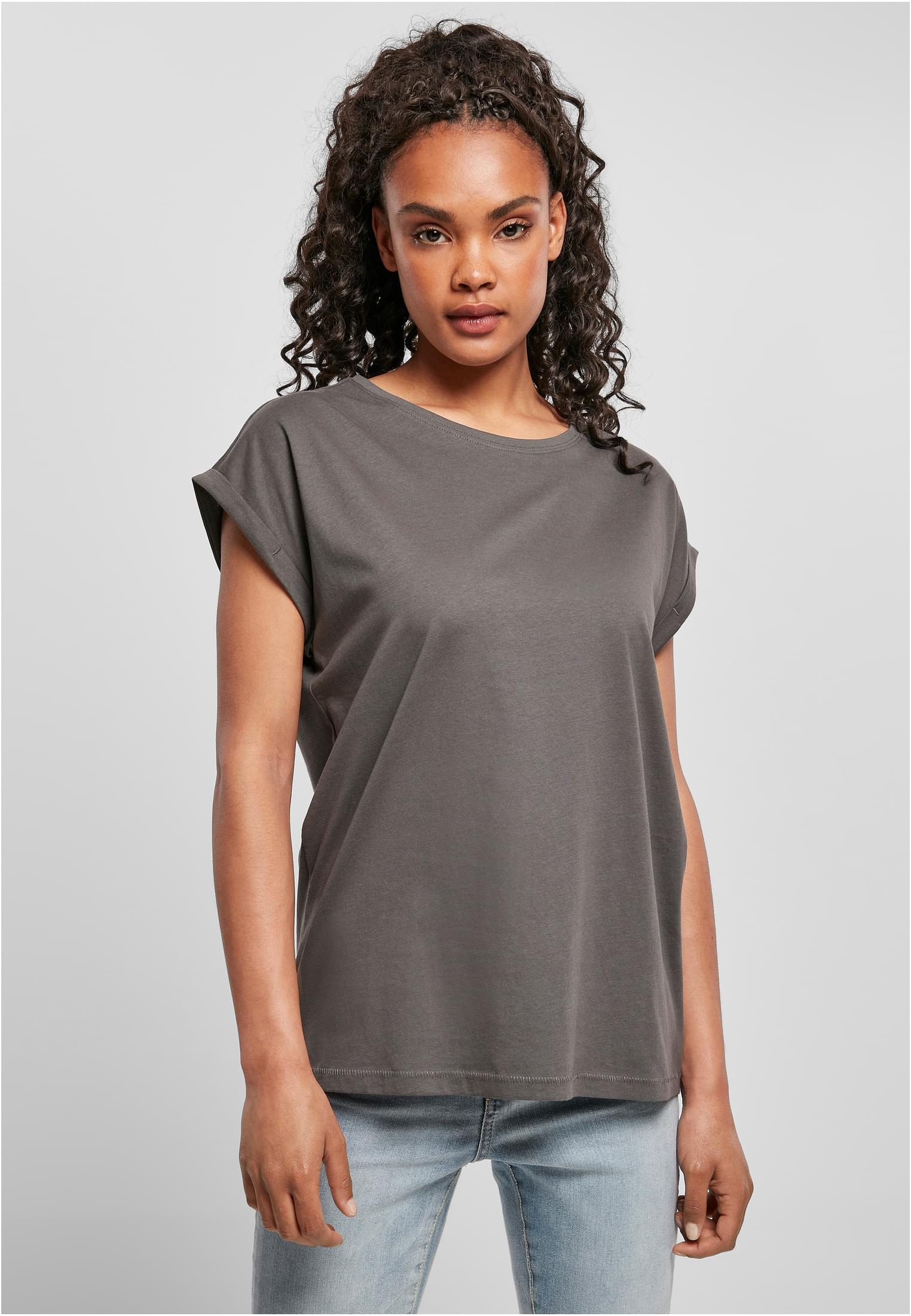 Ladies Extended Shoulder Tee 2-Pack | darkshadow+black