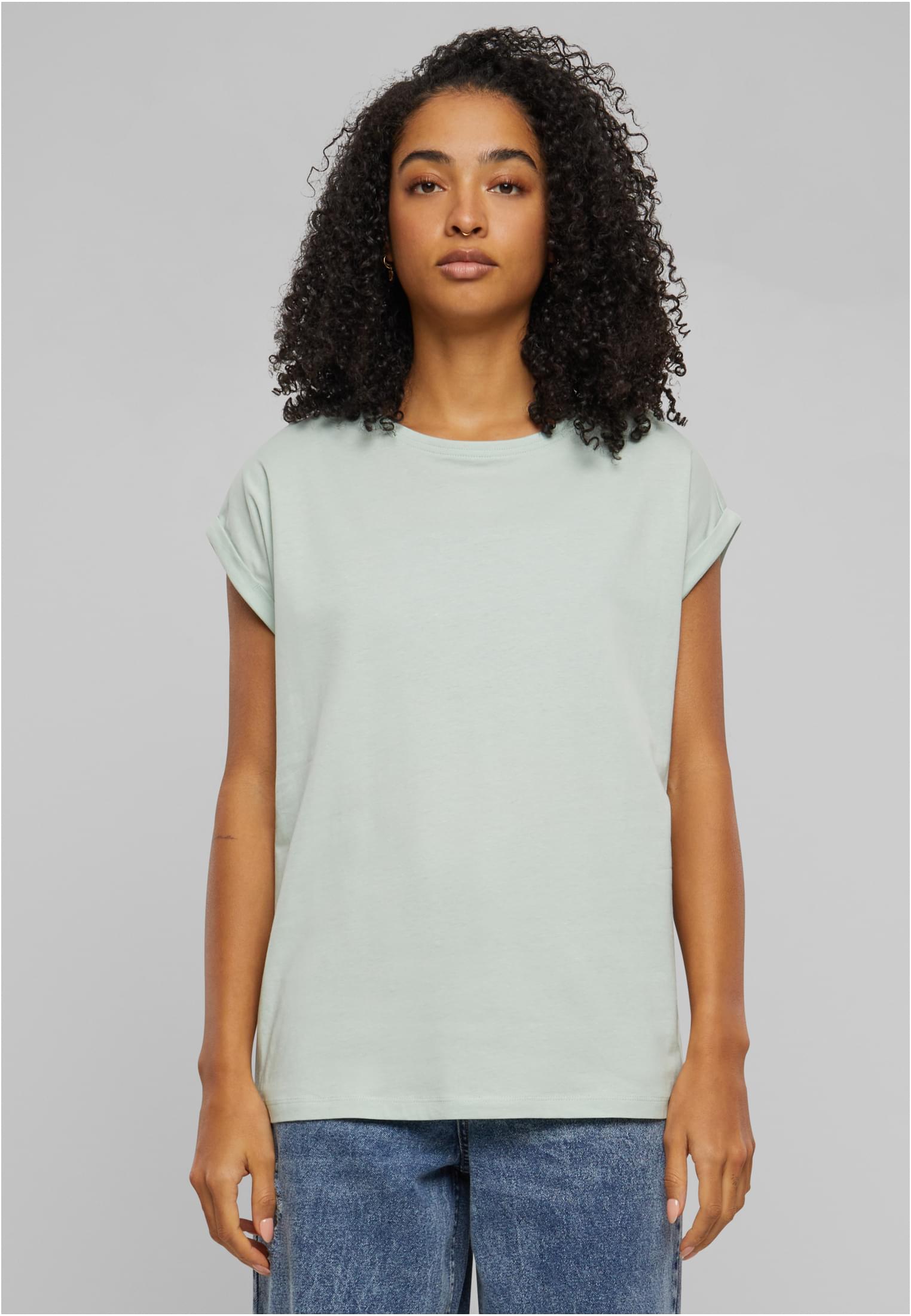 Ladies Extended Shoulder Tee 2-Pack | frostmint+white