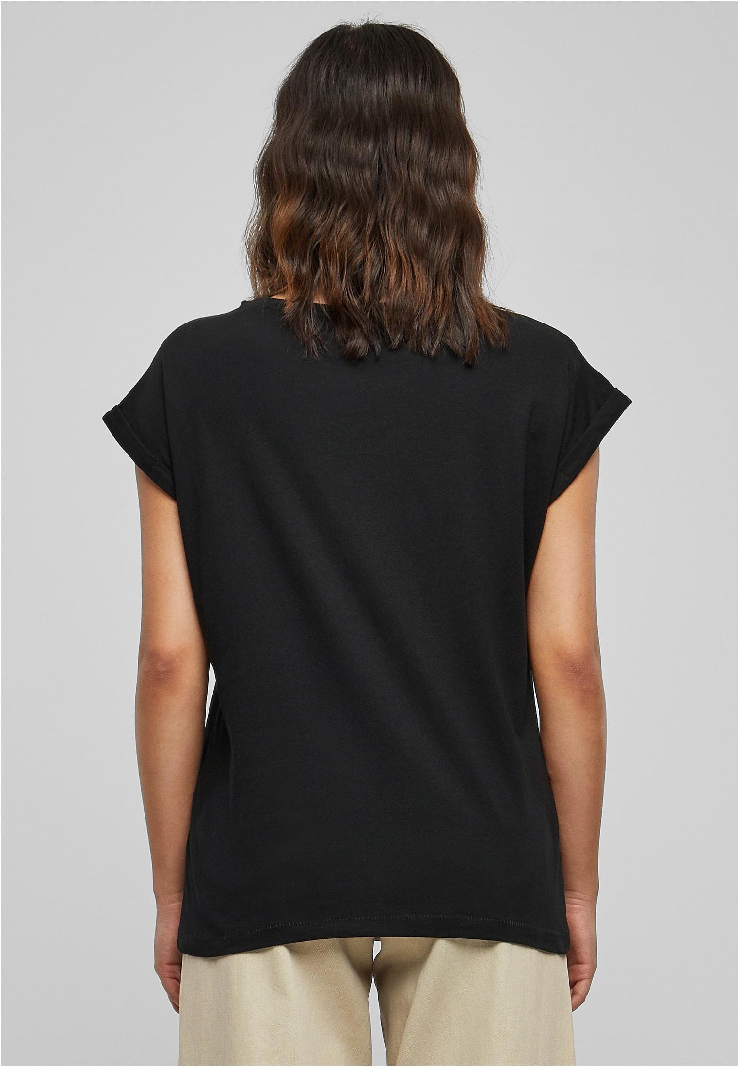 Ladies Extended Shoulder Tee 2-Pack | black+black