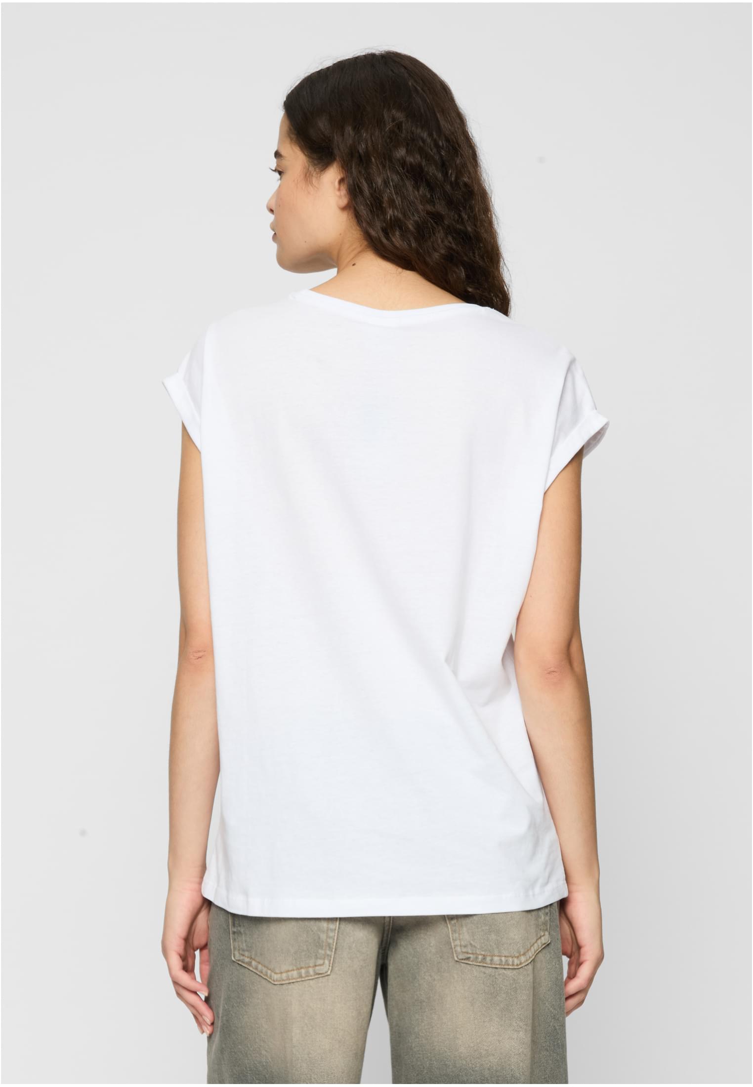 Ladies Extended Shoulder Tee 2-Pack | white+cherry