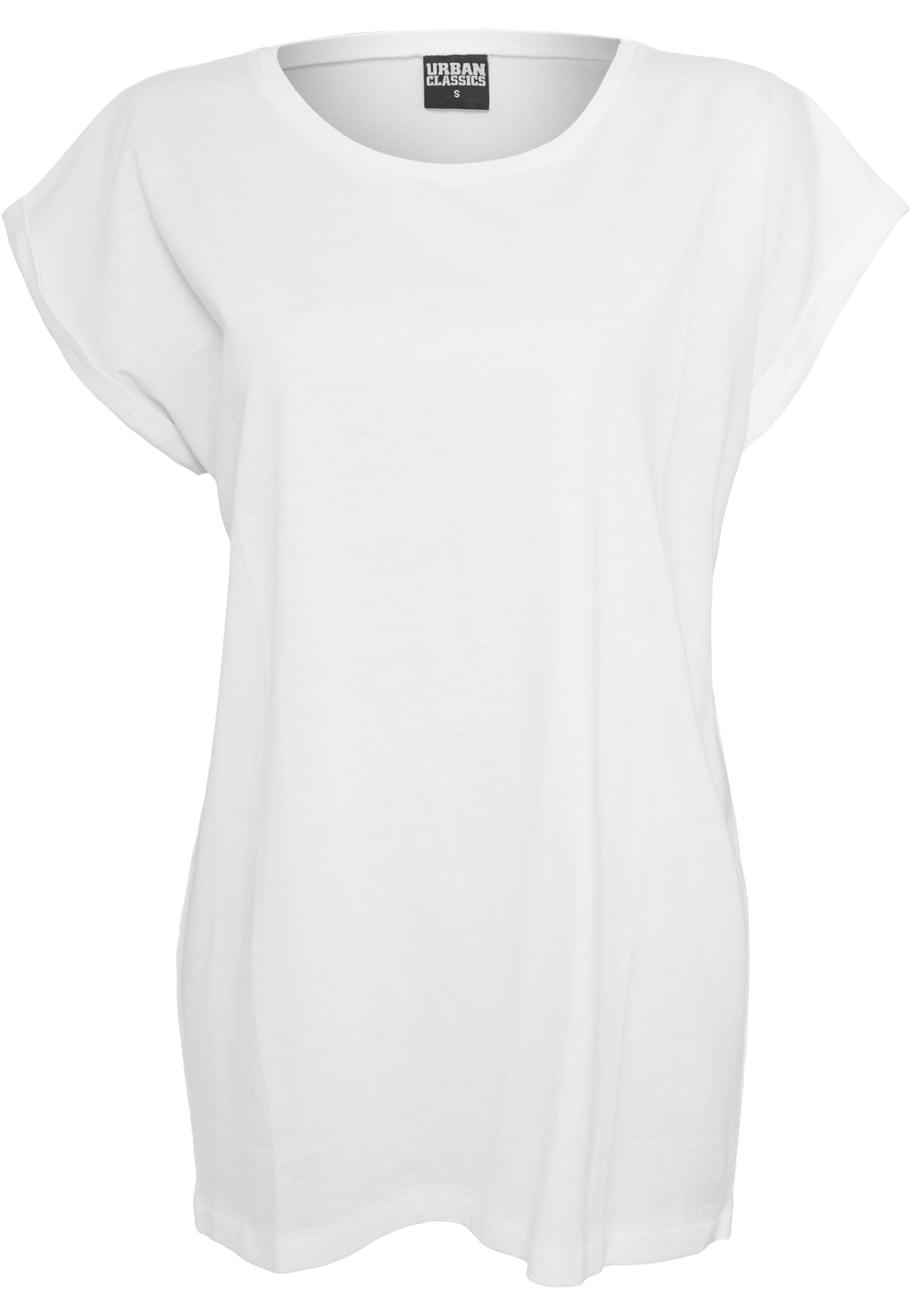 Ladies Extended Shoulder Tee 2-Pack | white+black