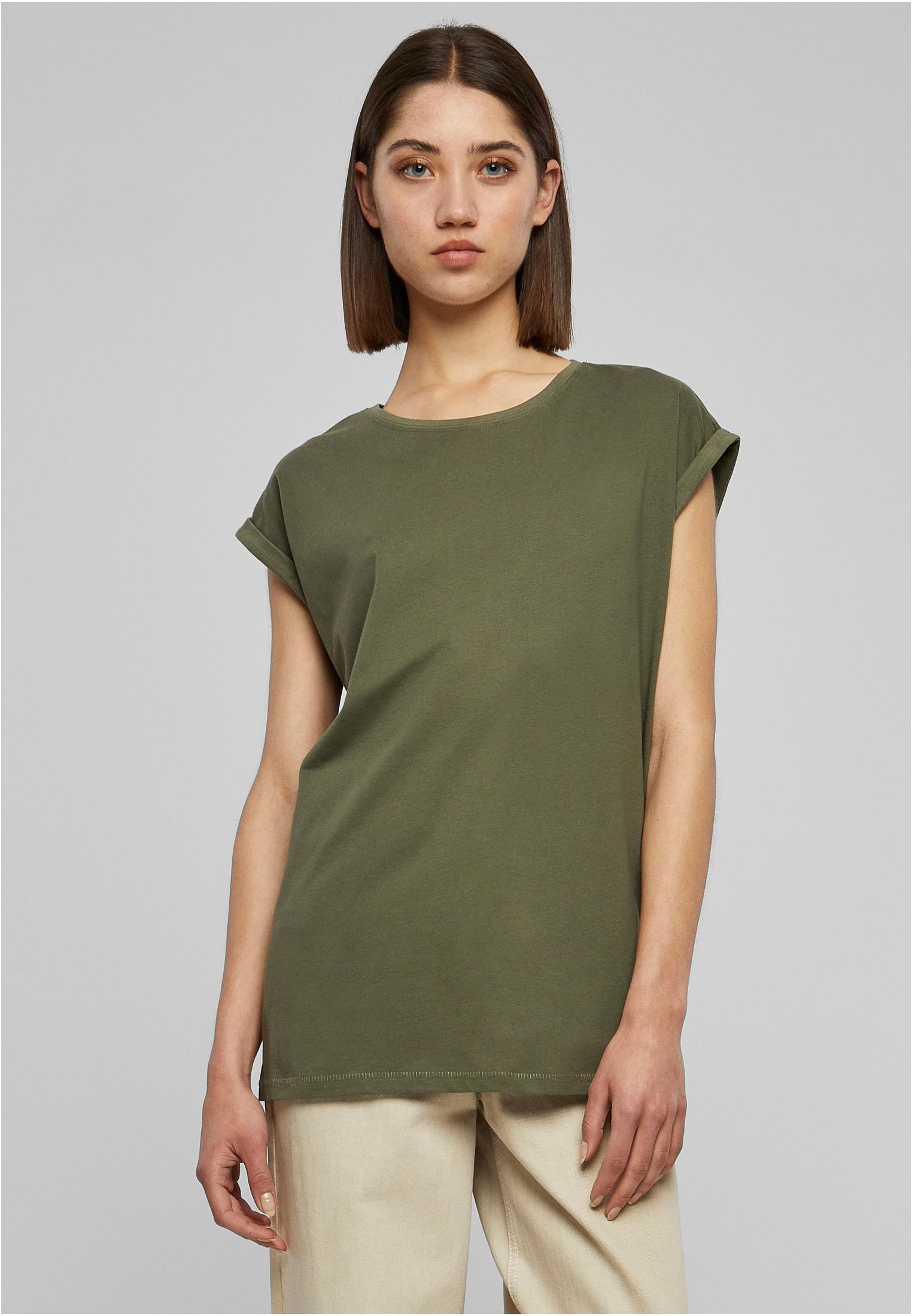 Ladies Extended Shoulder Tee Dunkel