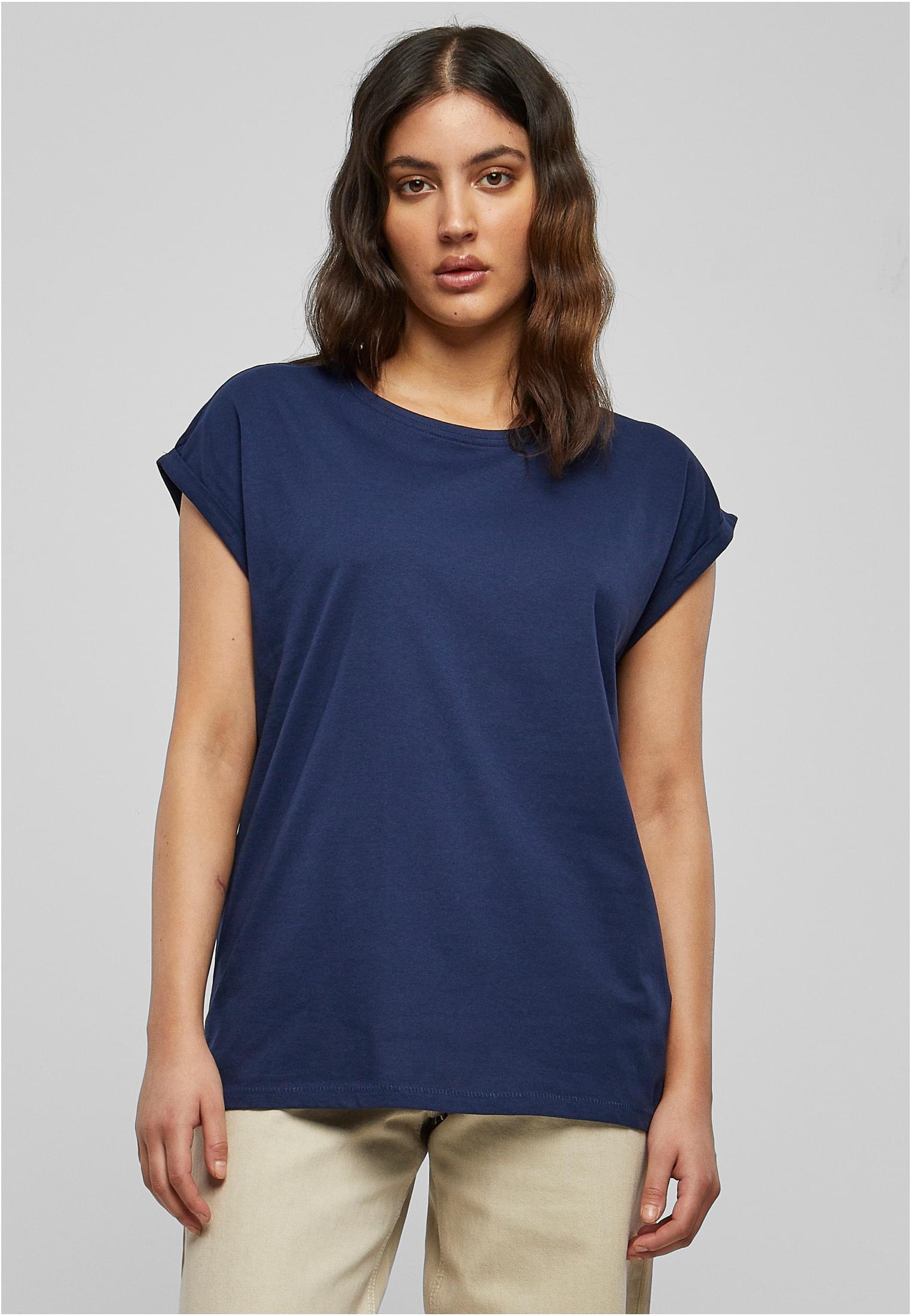 Ladies Extended Shoulder Tee Dunkel