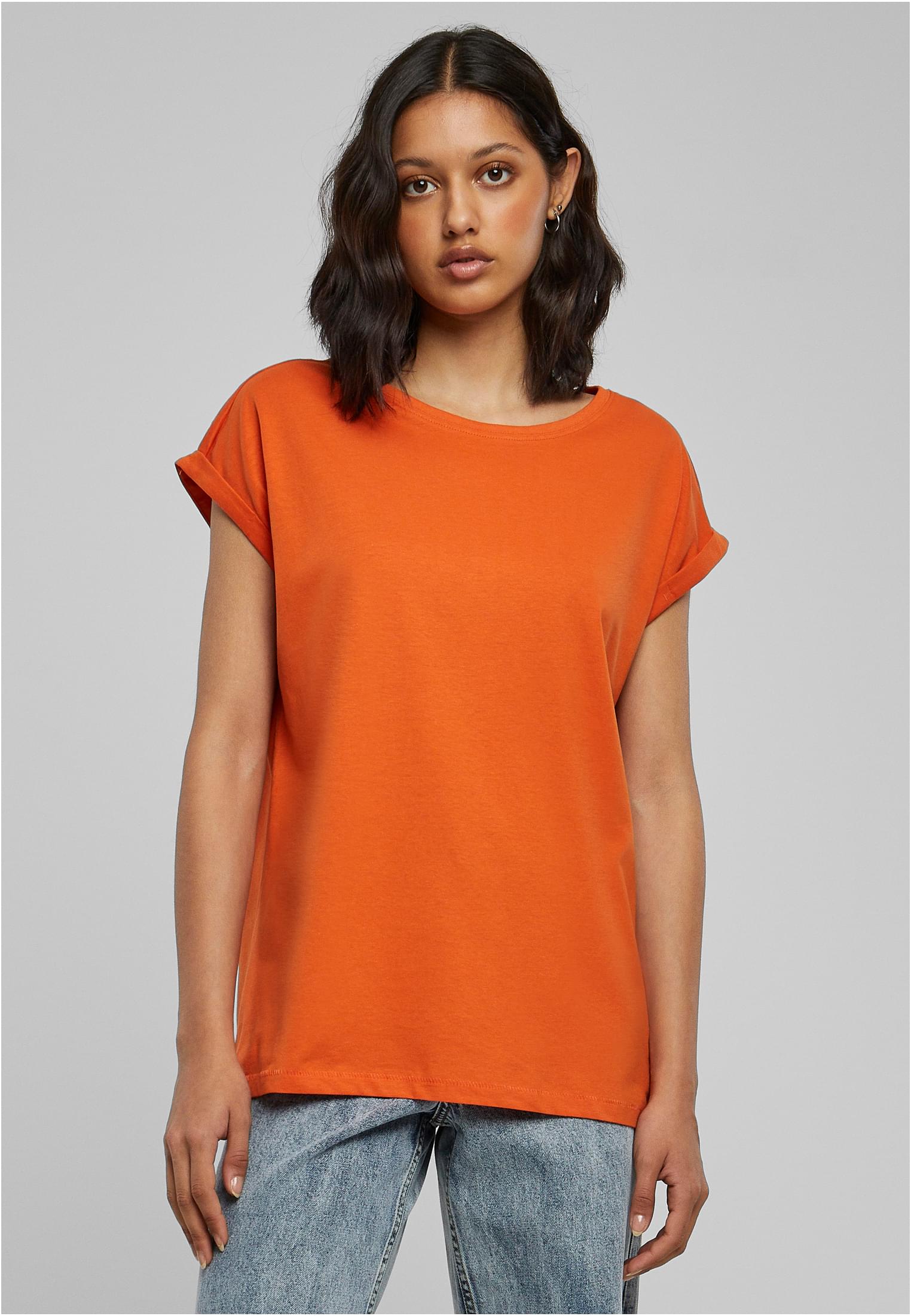 Ladies Extended Shoulder Tee Dunkel