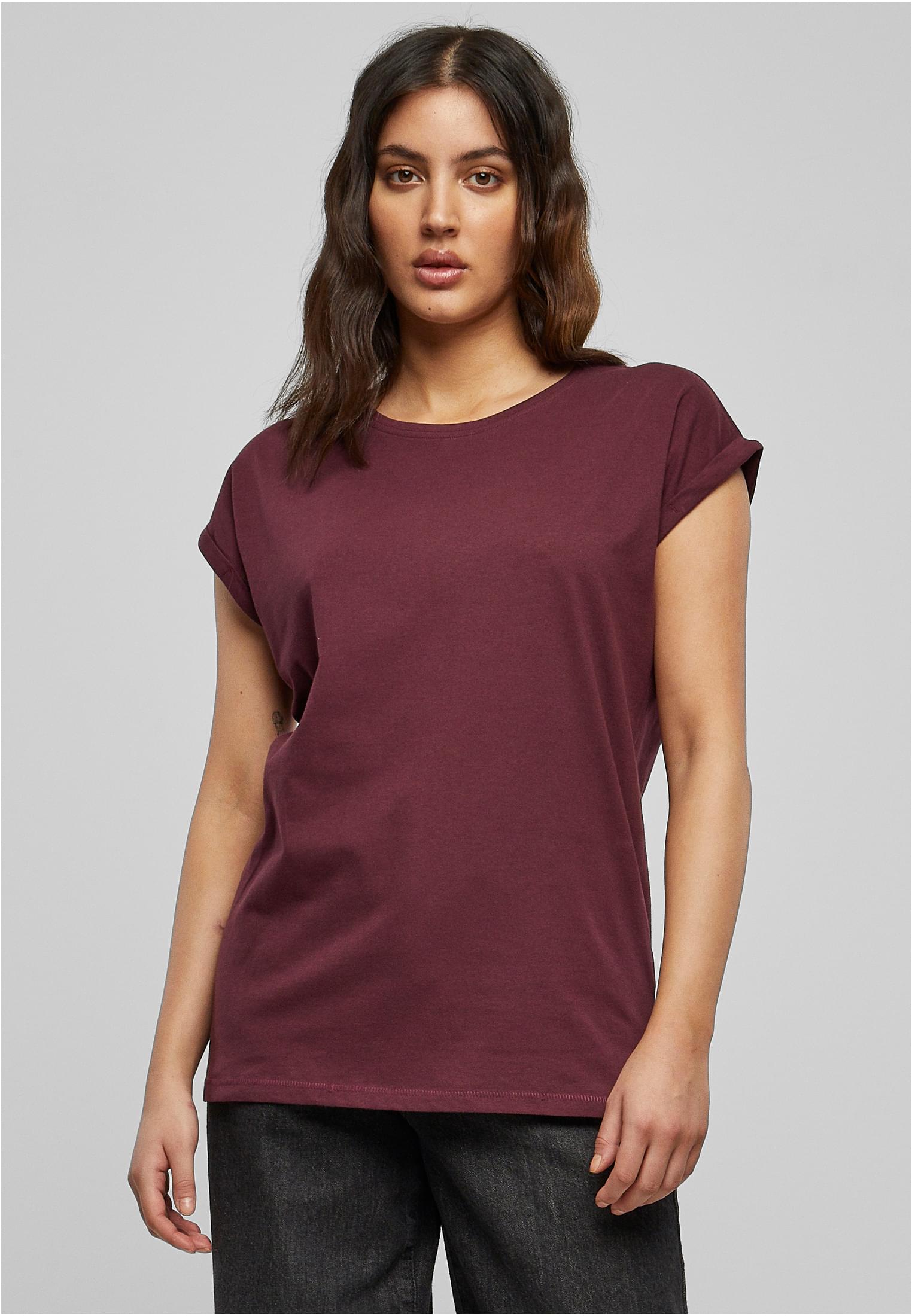 Ladies Extended Shoulder Tee Dunkel