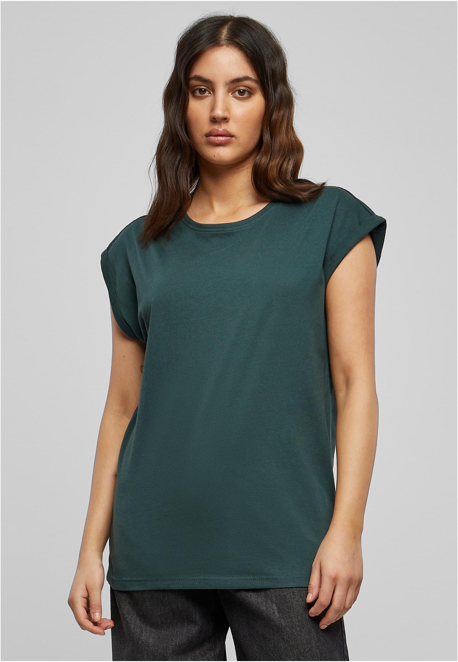 Ladies Extended Shoulder Tee Dunkel