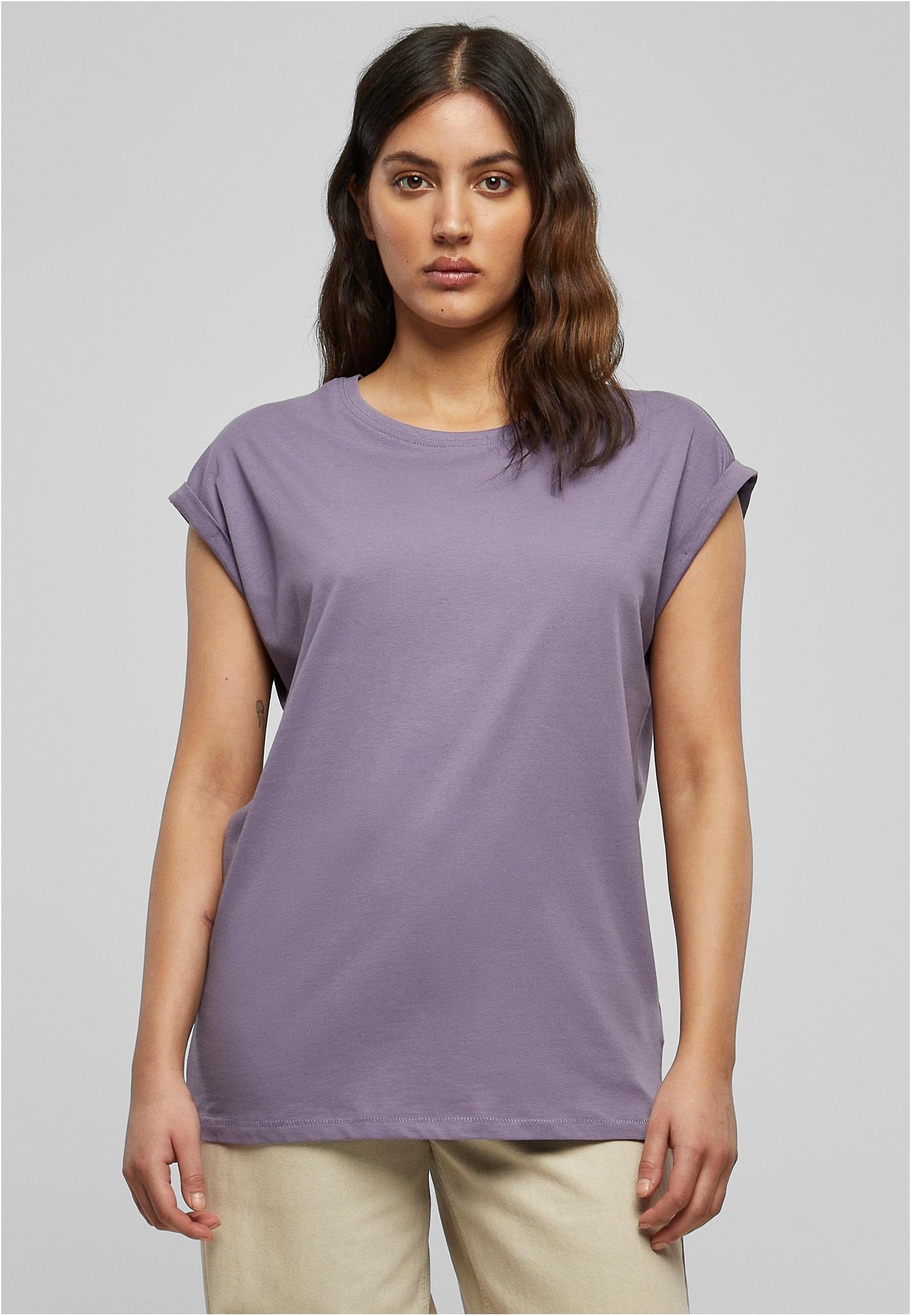 Ladies Extended Shoulder Tee Dunkel