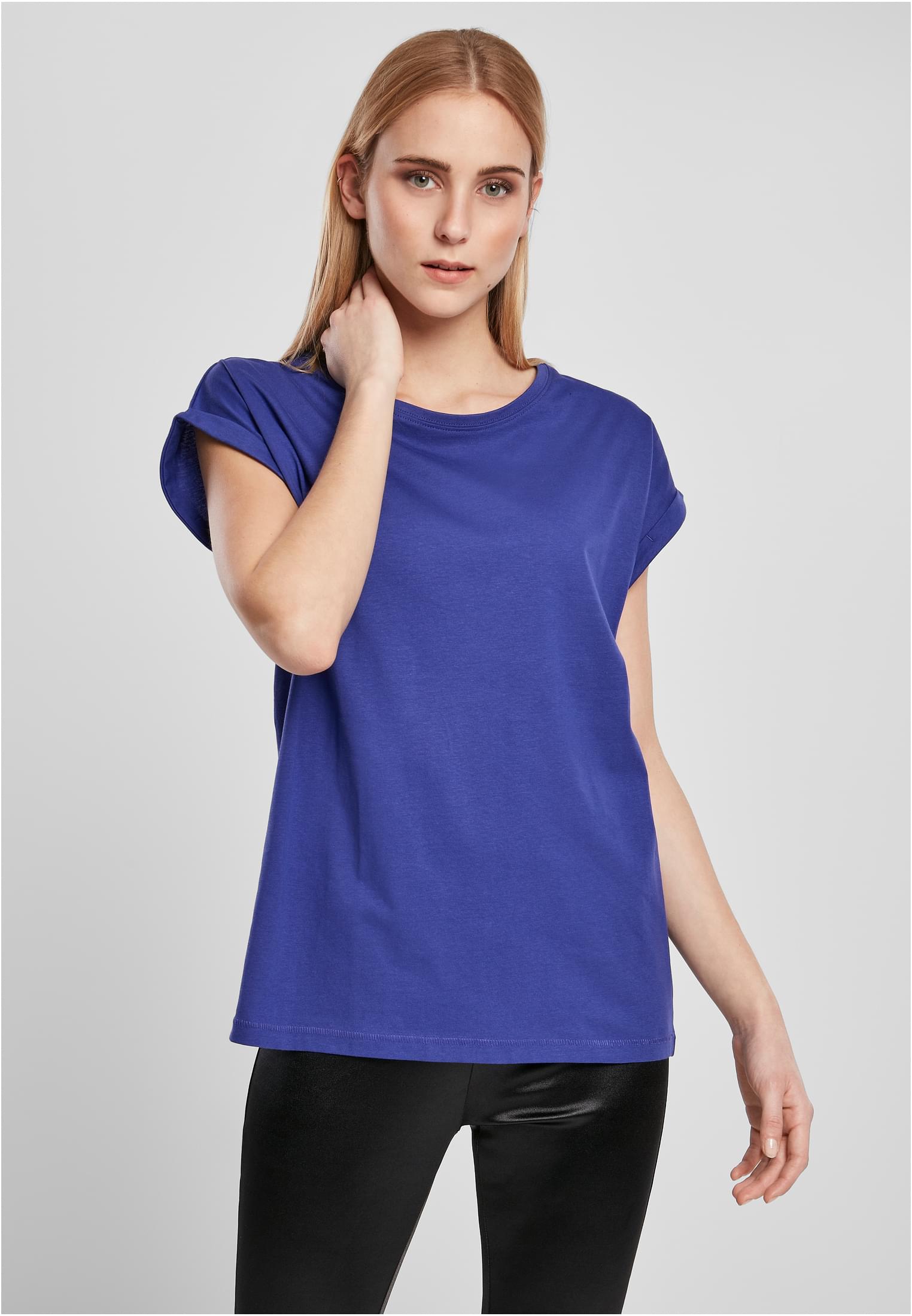 Ladies Extended Shoulder Tee Dunkel