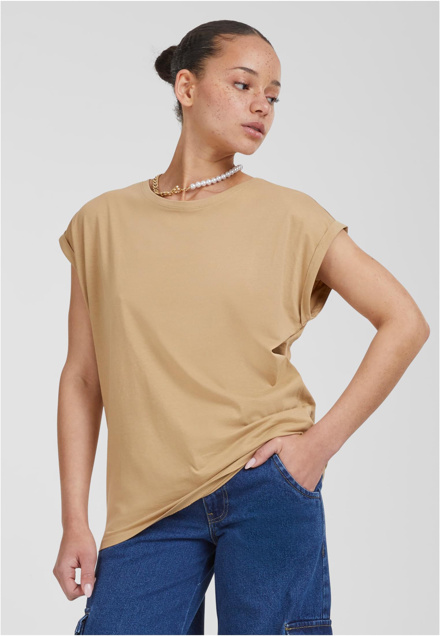 Ladies Extended Shoulder Tee Light