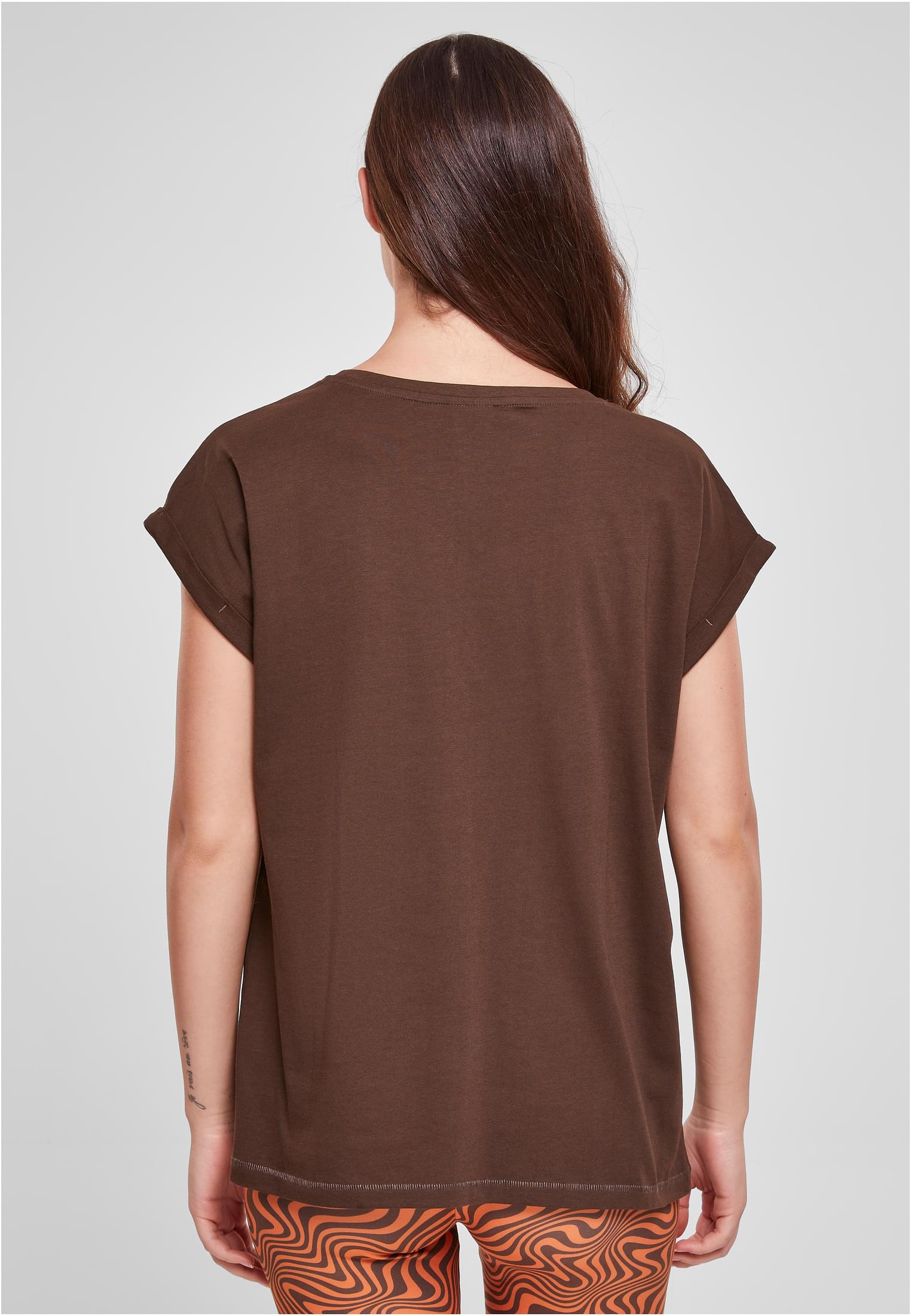 Ladies Extended Shoulder Tee Dunkel