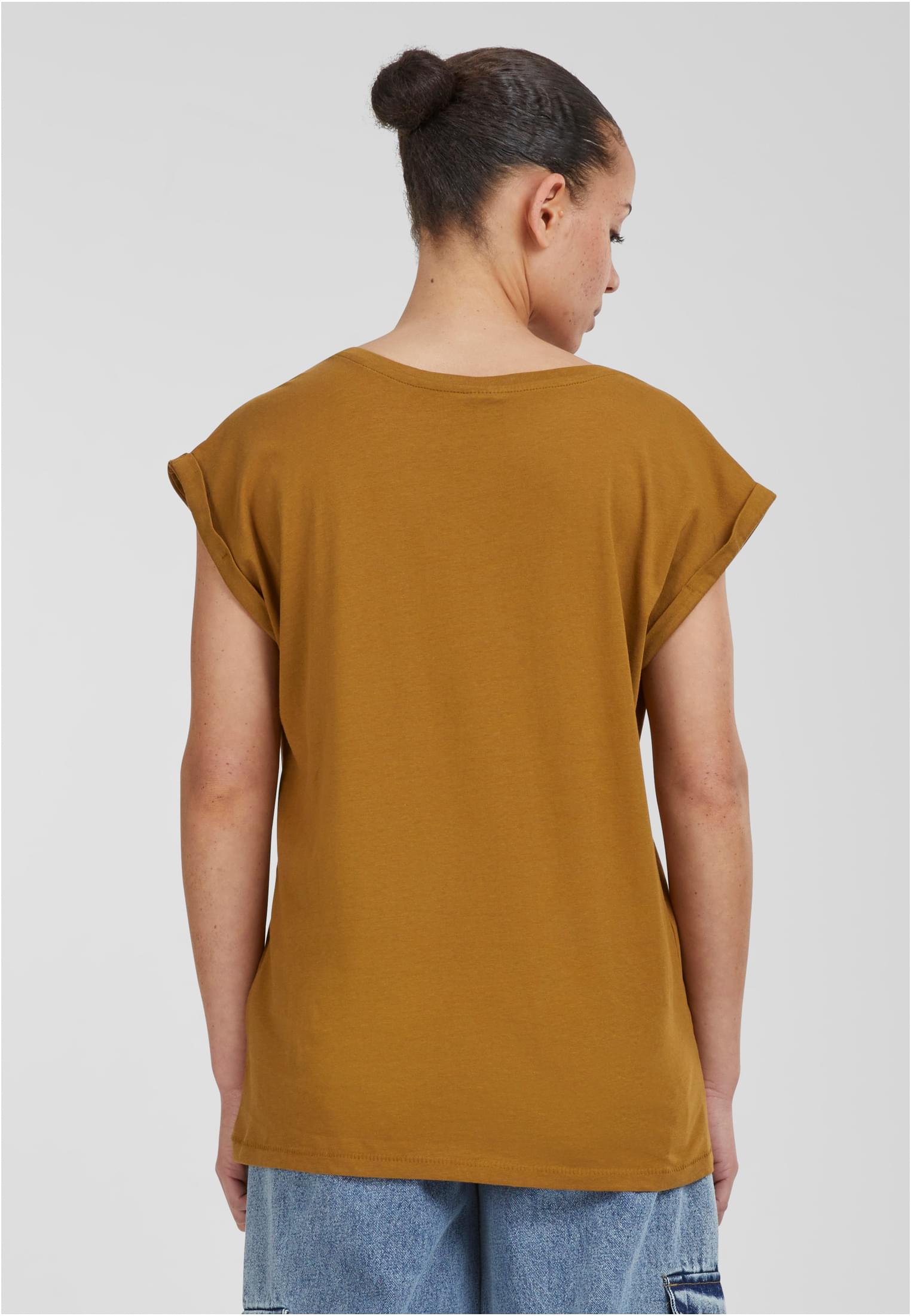 Ladies Extended Shoulder Tee Dunkel