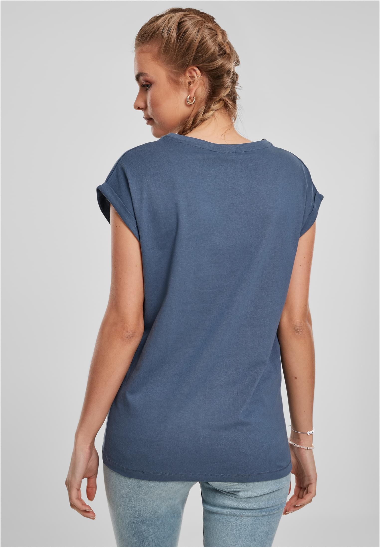 Ladies Extended Shoulder Tee Dunkel