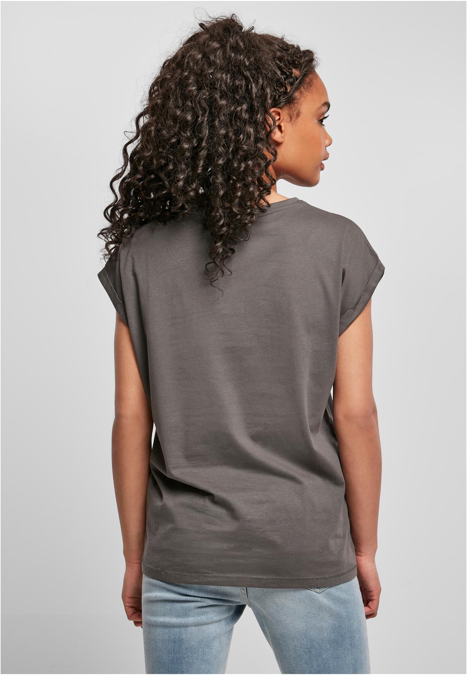 Ladies Extended Shoulder Tee Dunkel