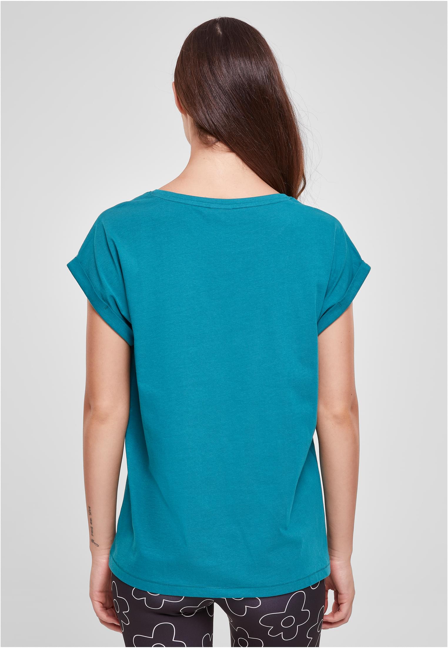 Ladies Extended Shoulder Tee Dunkel