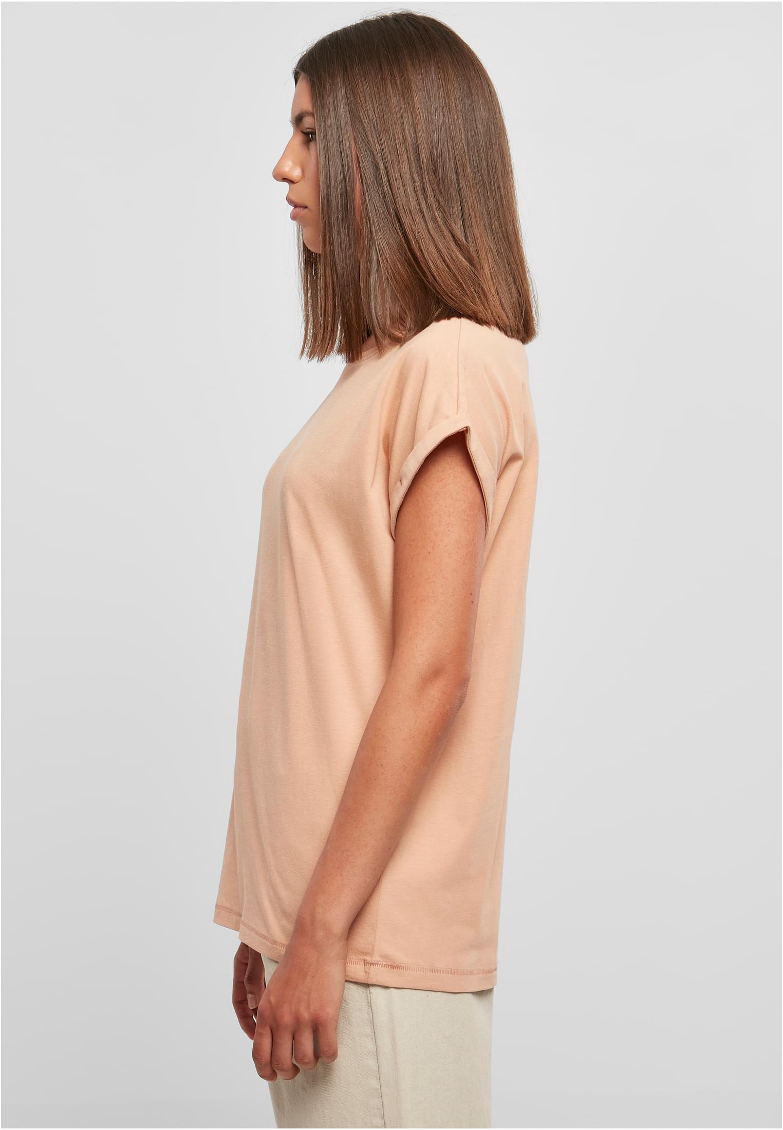 Ladies Extended Shoulder Tee Light