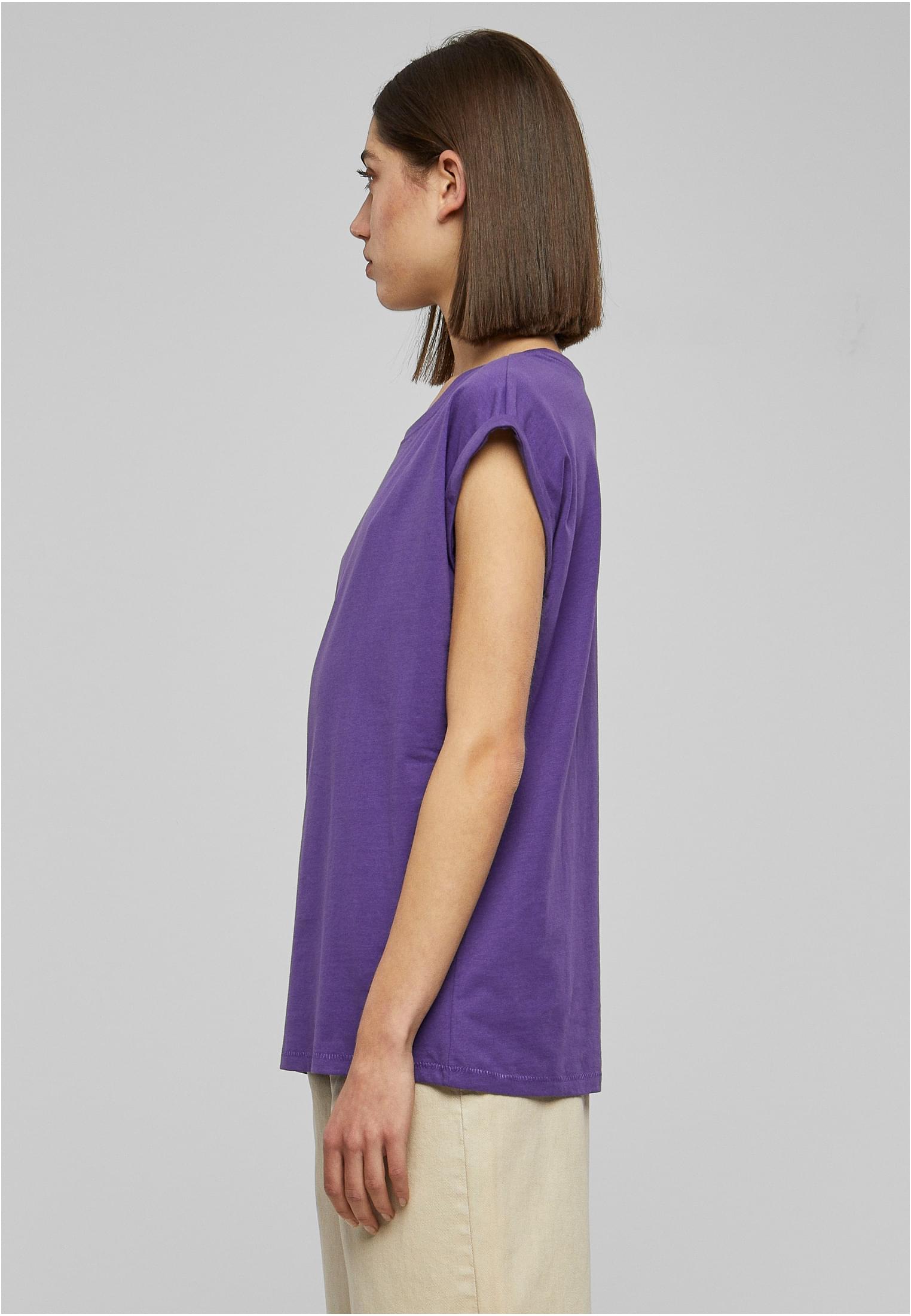 Ladies Extended Shoulder Tee Dunkel