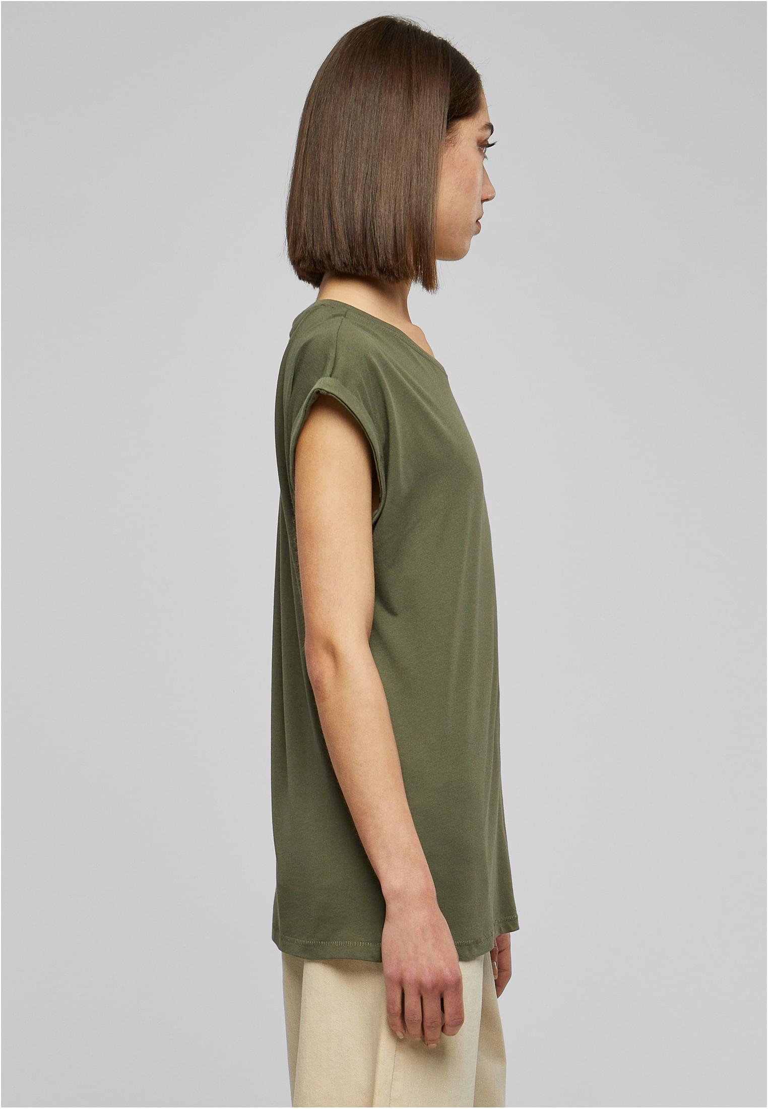 Ladies Extended Shoulder Tee Dunkel