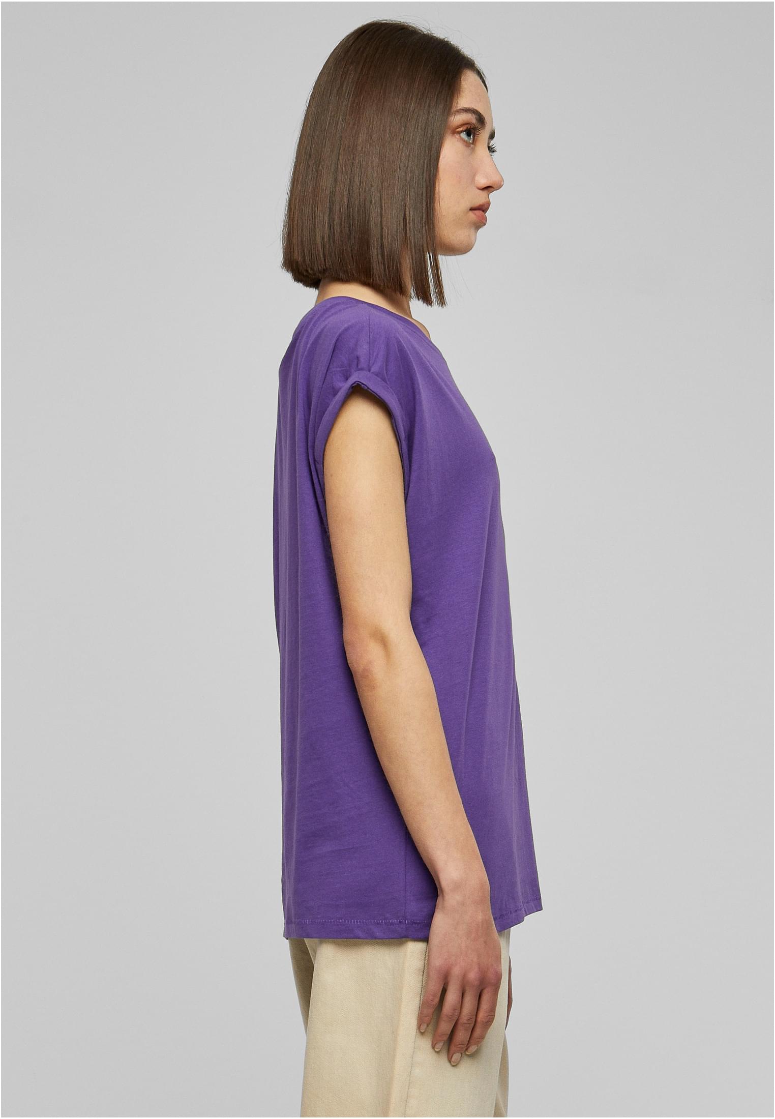 Ladies Extended Shoulder Tee Dunkel