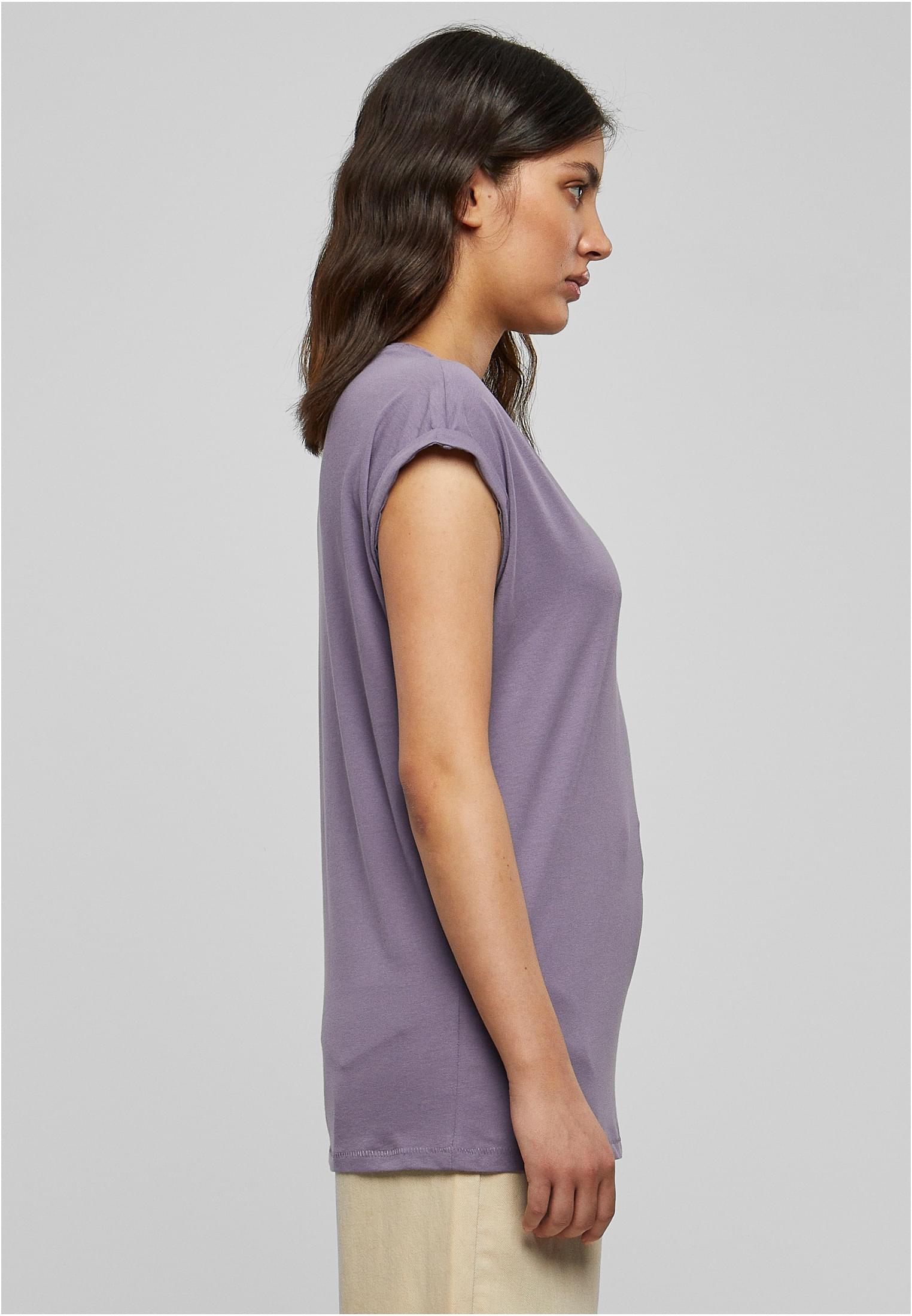 Ladies Extended Shoulder Tee Dunkel