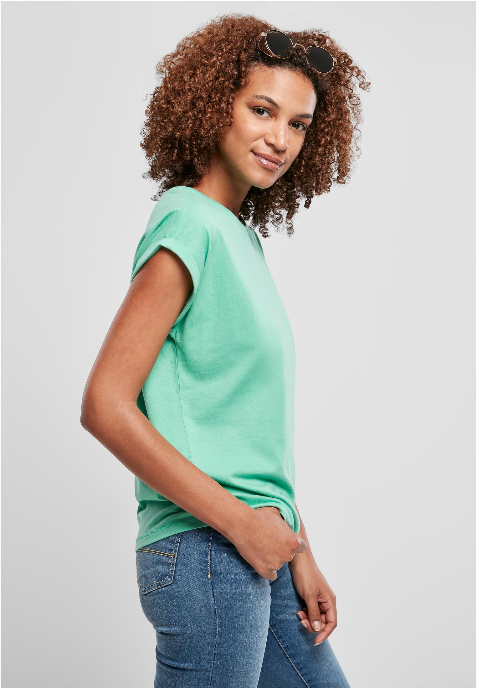 Ladies Extended Shoulder Tee Light