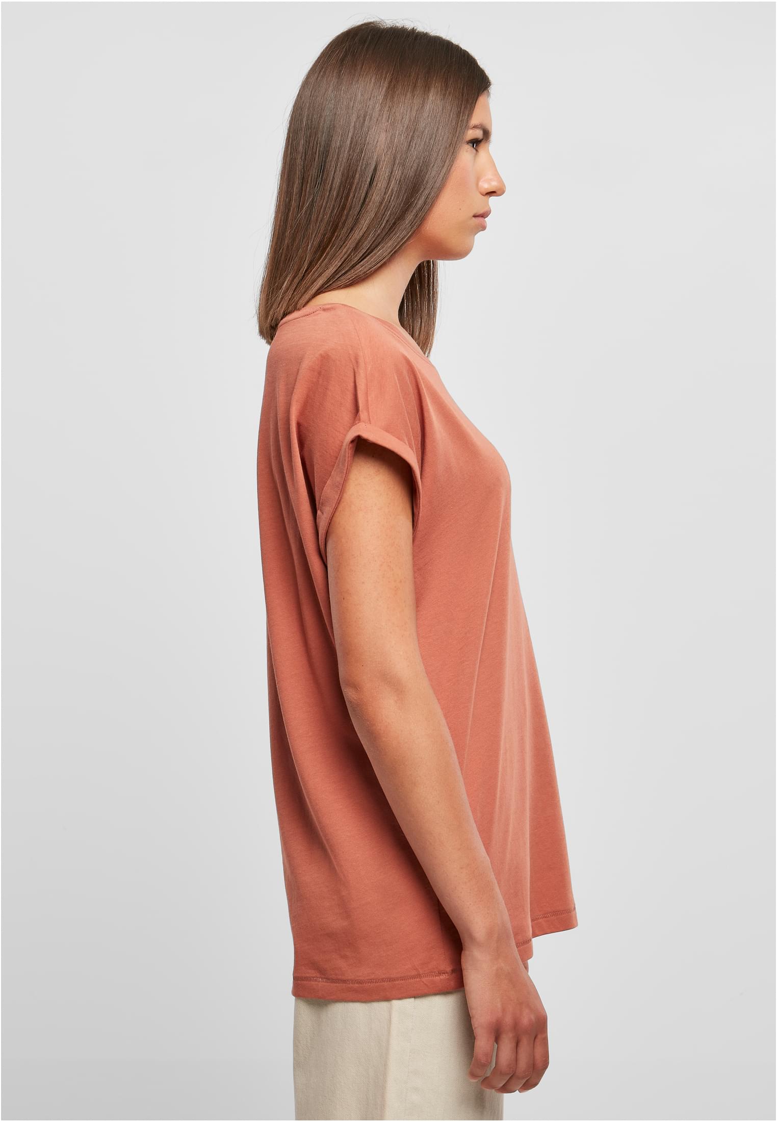 Ladies Extended Shoulder Tee Dunkel