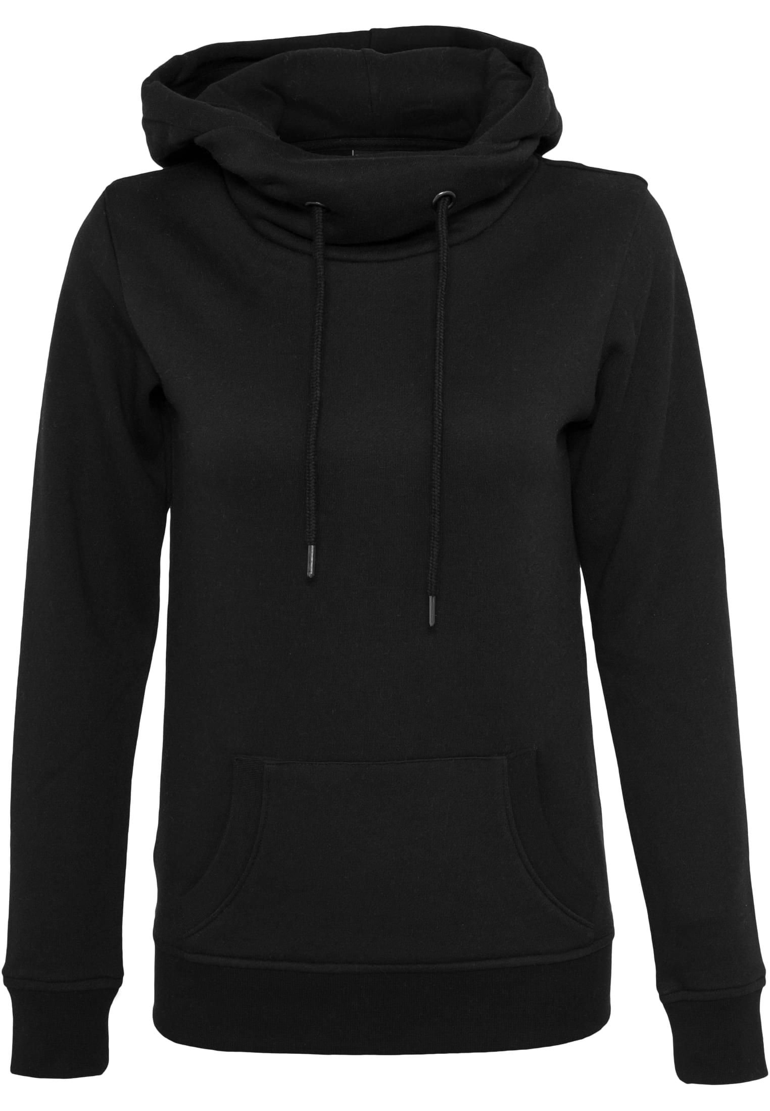 Ladies High Neck Hoody | black