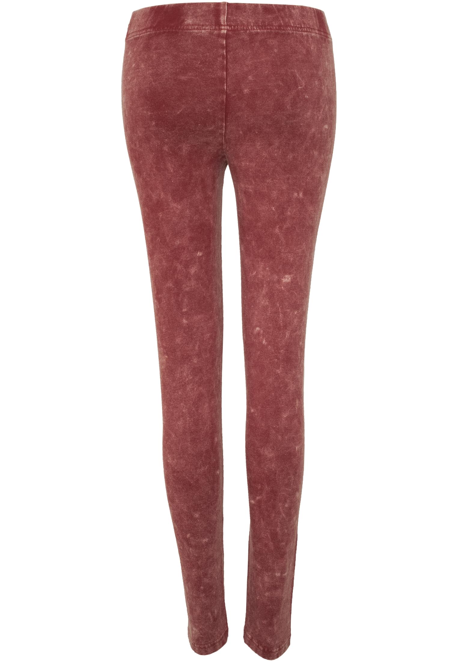 Ladies Acid Wash Leggings | burgundy