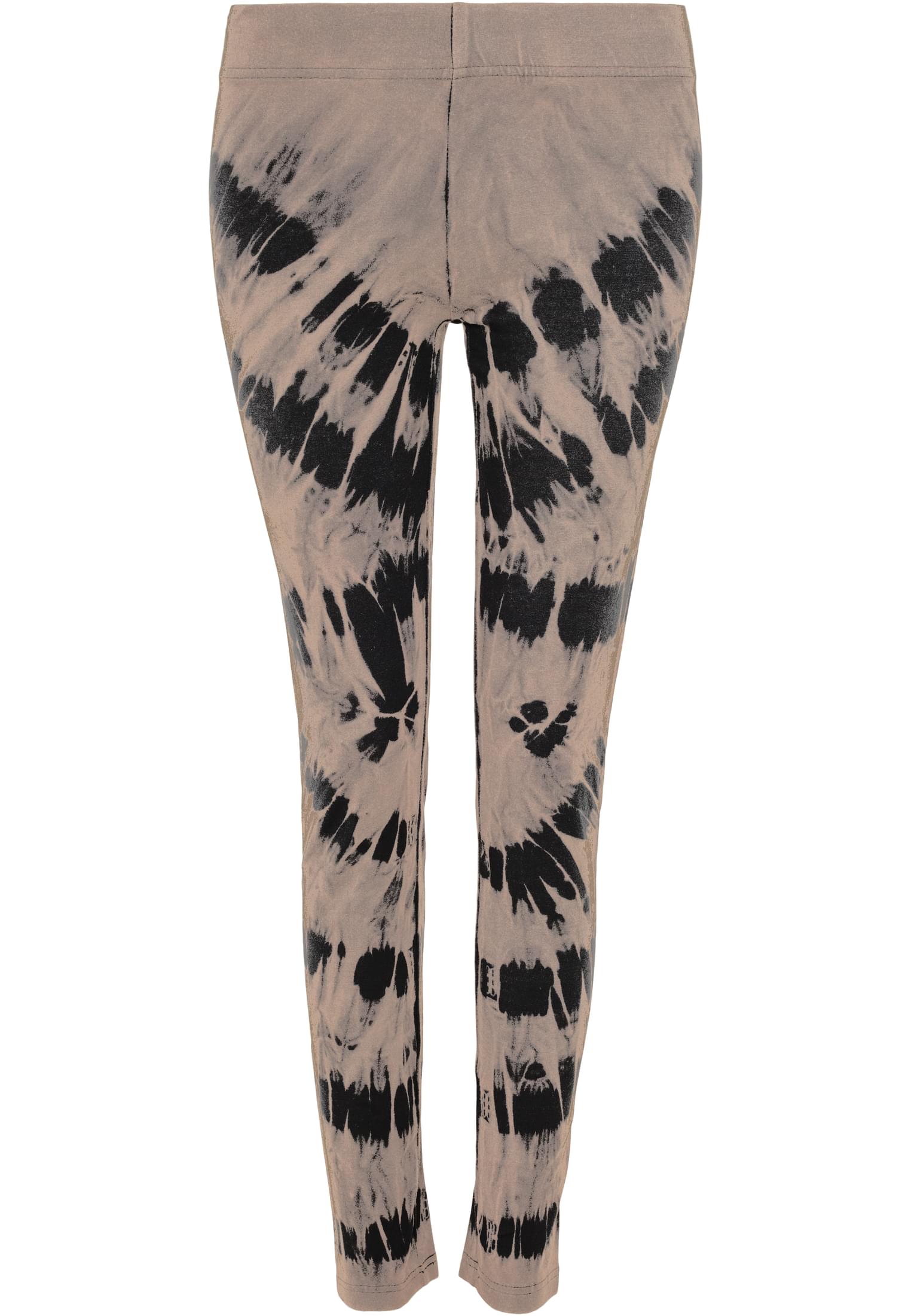 Ladies Acid Wash Splash Leggings | blk/beige