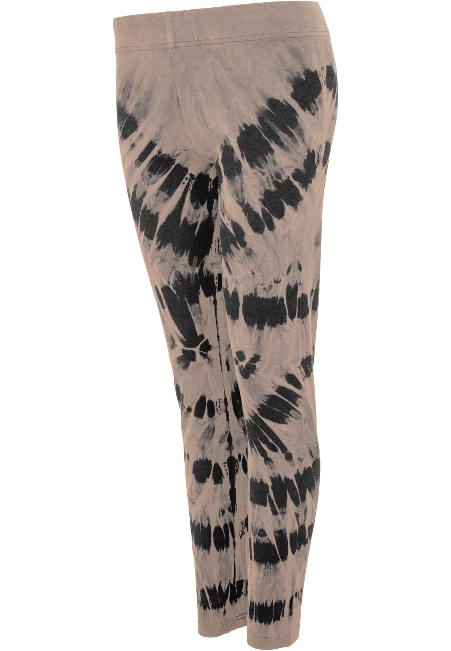 Ladies Acid Wash Splash Leggings | blk/beige