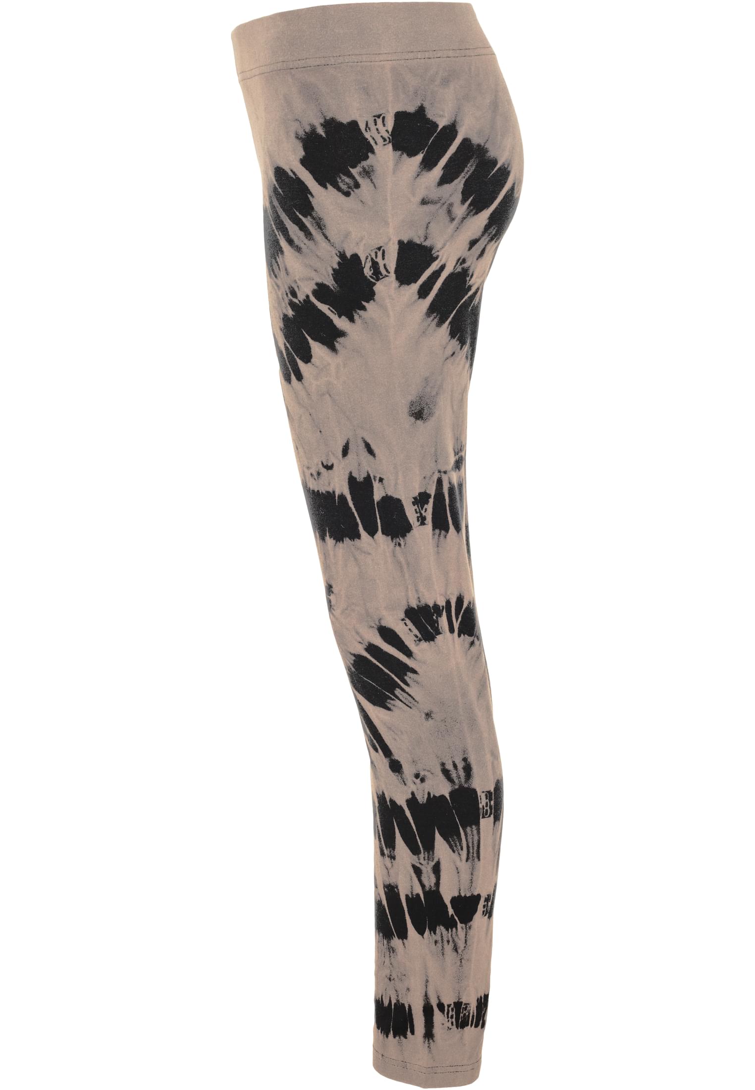 Ladies Acid Wash Splash Leggings | blk/beige