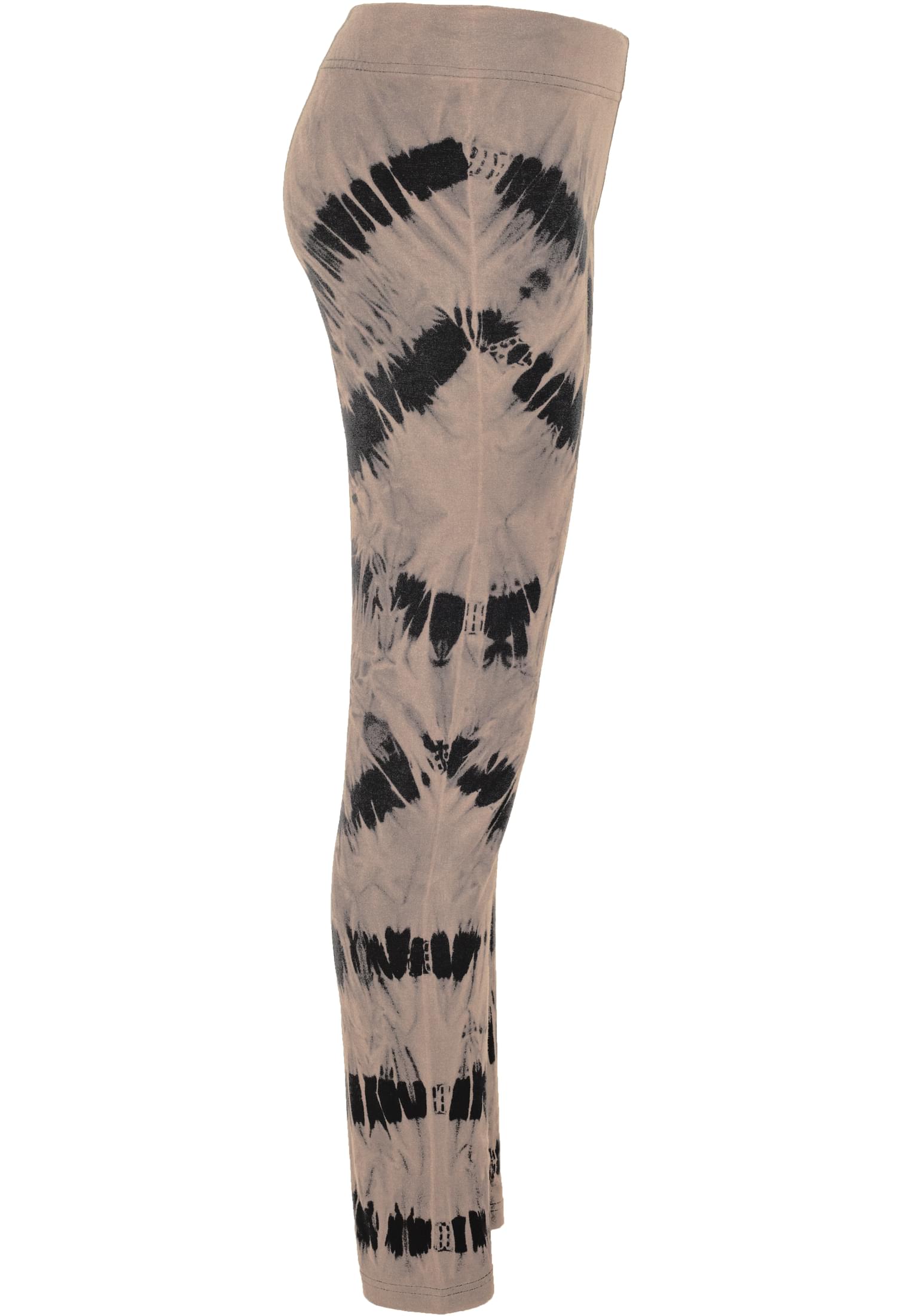 Ladies Acid Wash Splash Leggings | blk/beige