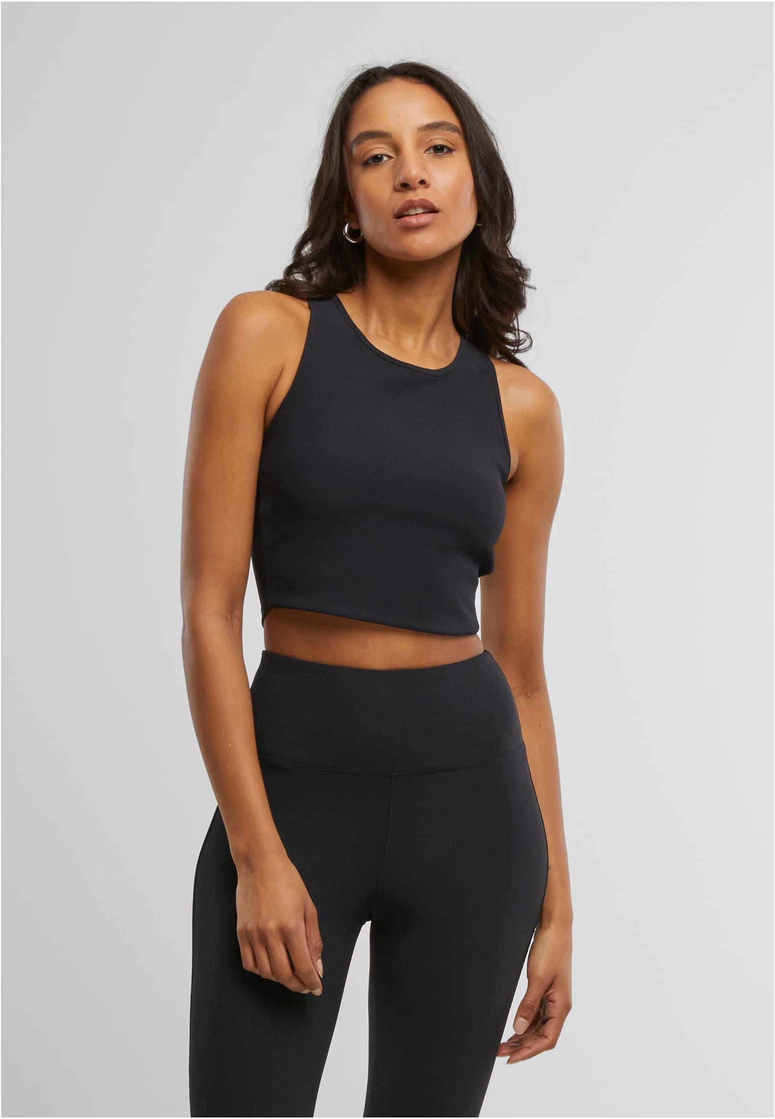 Ladies Sports Top Rib | black