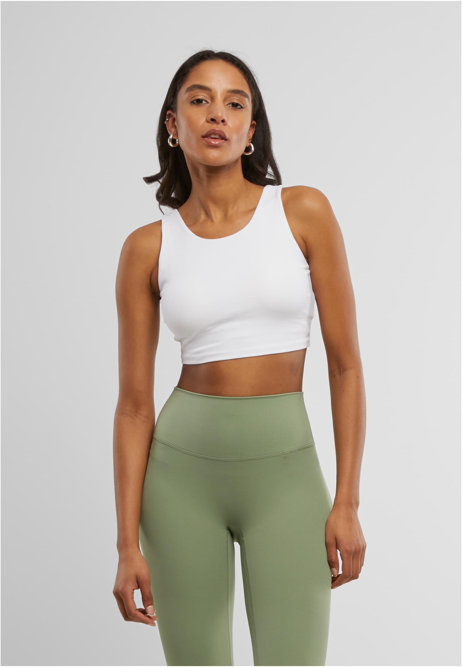 Ladies Sports Bra low back | white
