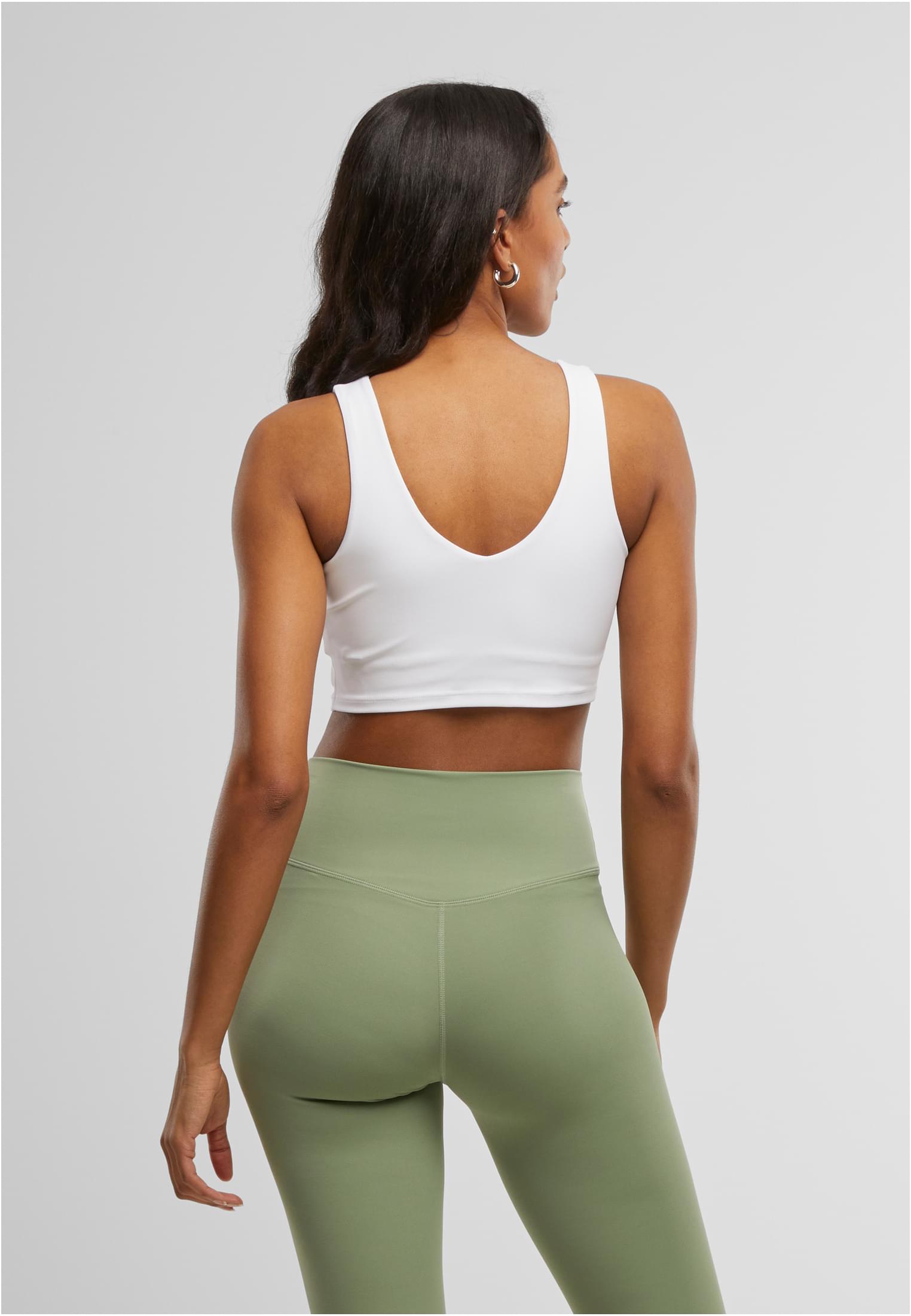 Ladies Sports Bra low back | white