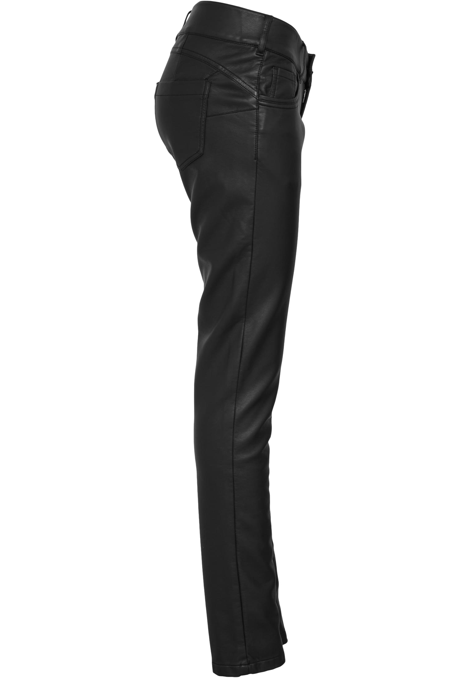 Ladies Leather Imitation Pants | black