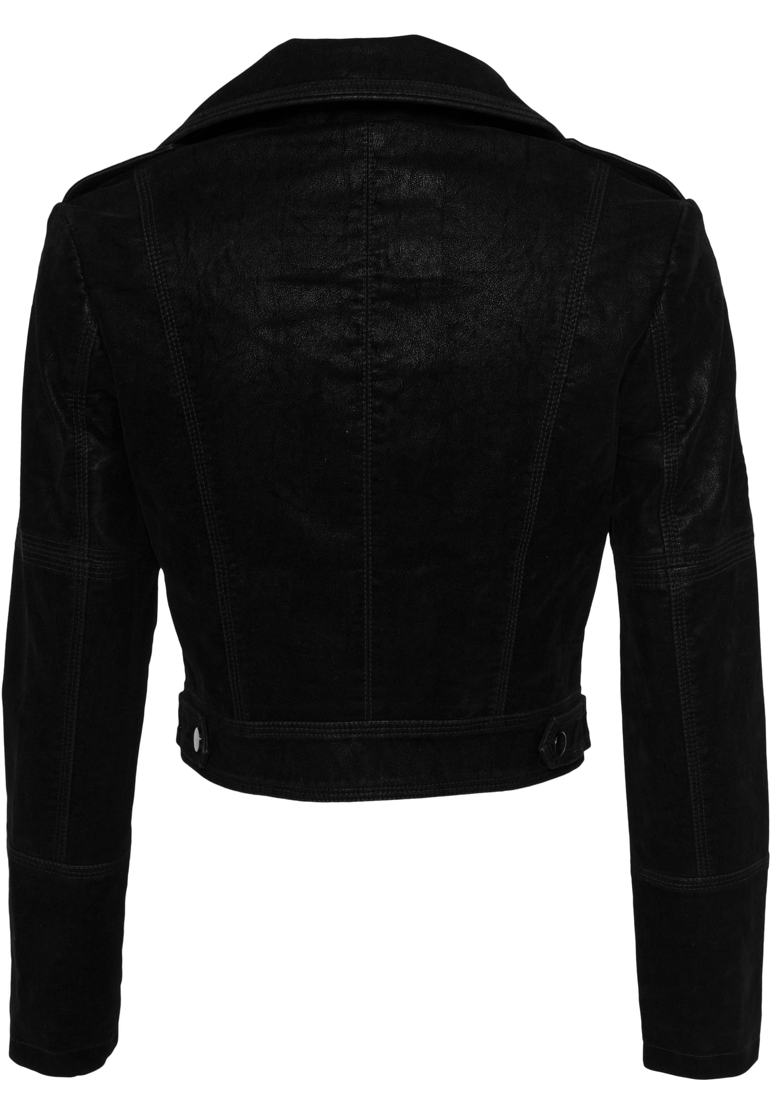 Ladies Short Biker Jacket | black