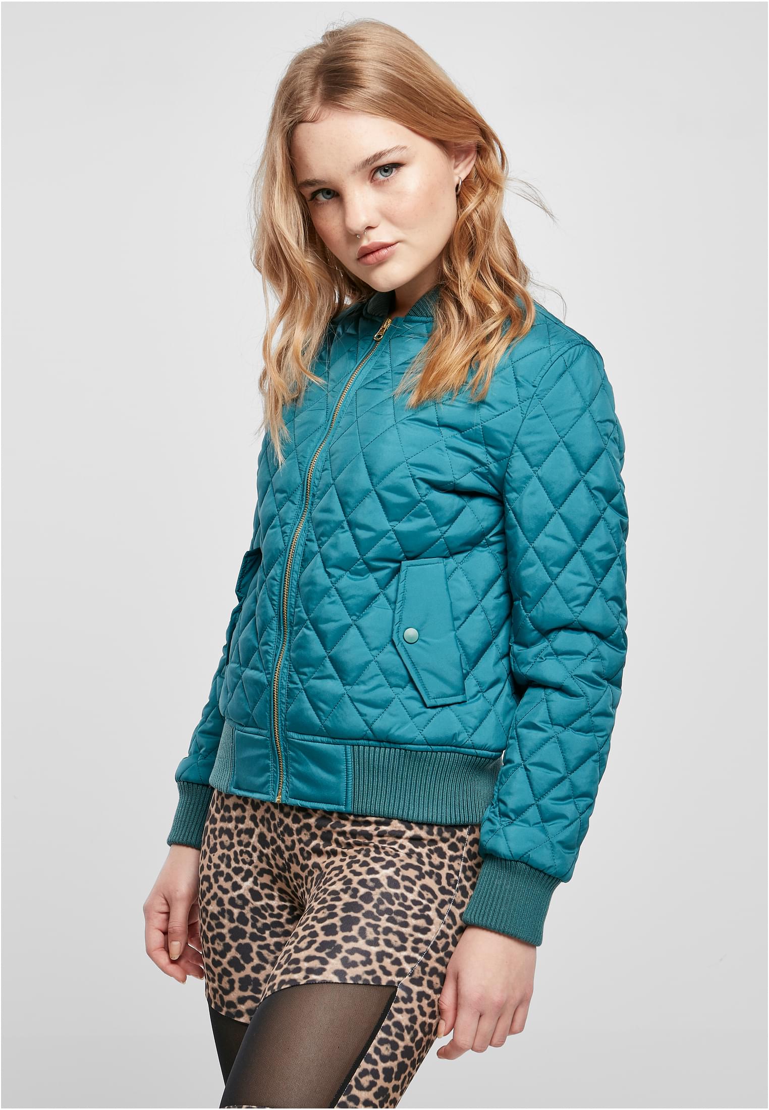 Ladies Diamond Quilt Nylon Jacket | jasper