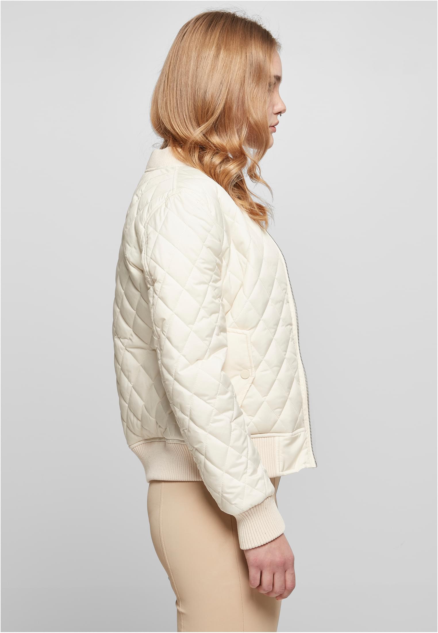 Ladies Diamond Quilt Nylon Jacket | whitesand