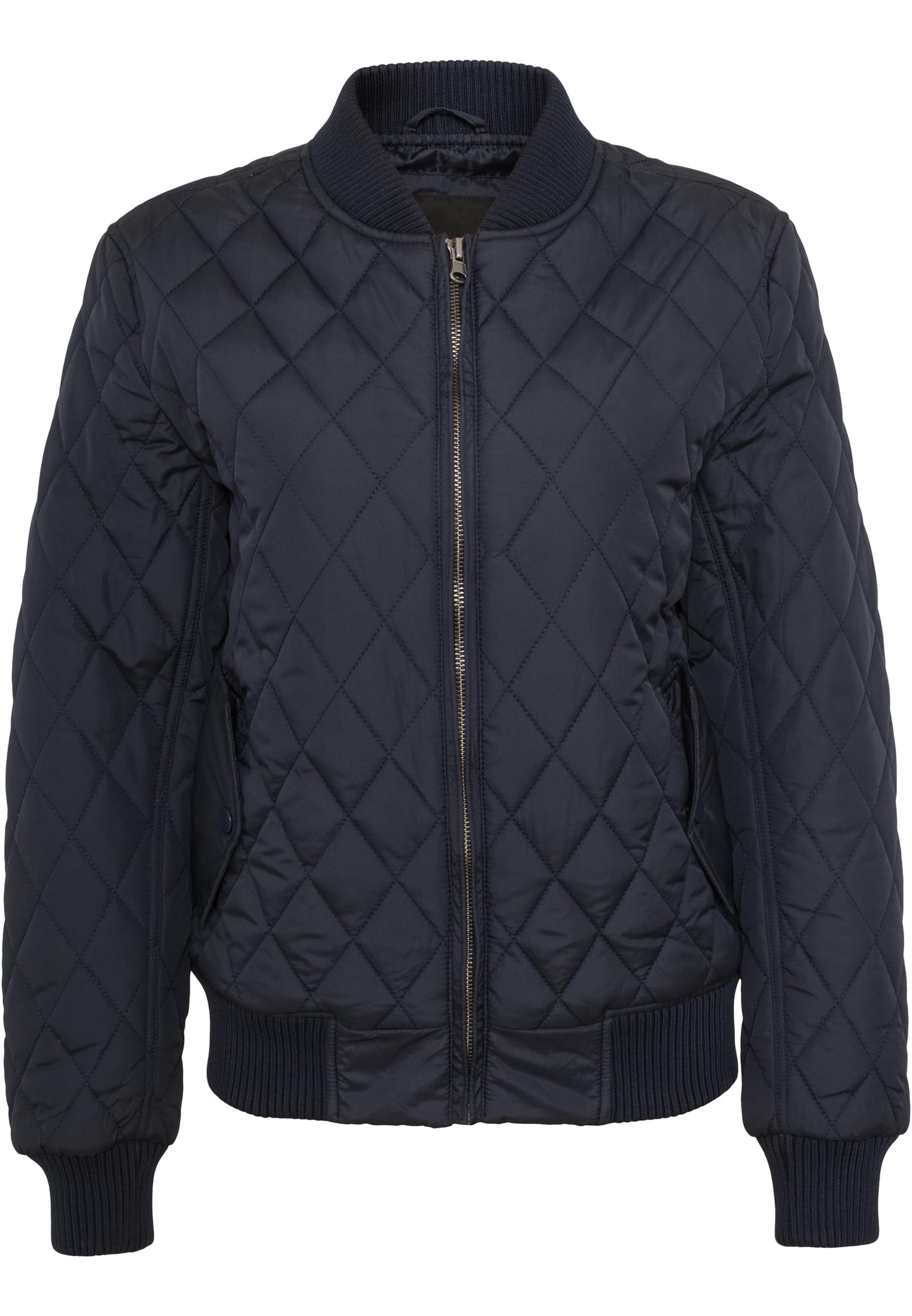 Ladies Diamond Quilt Nylon Jacket | navy