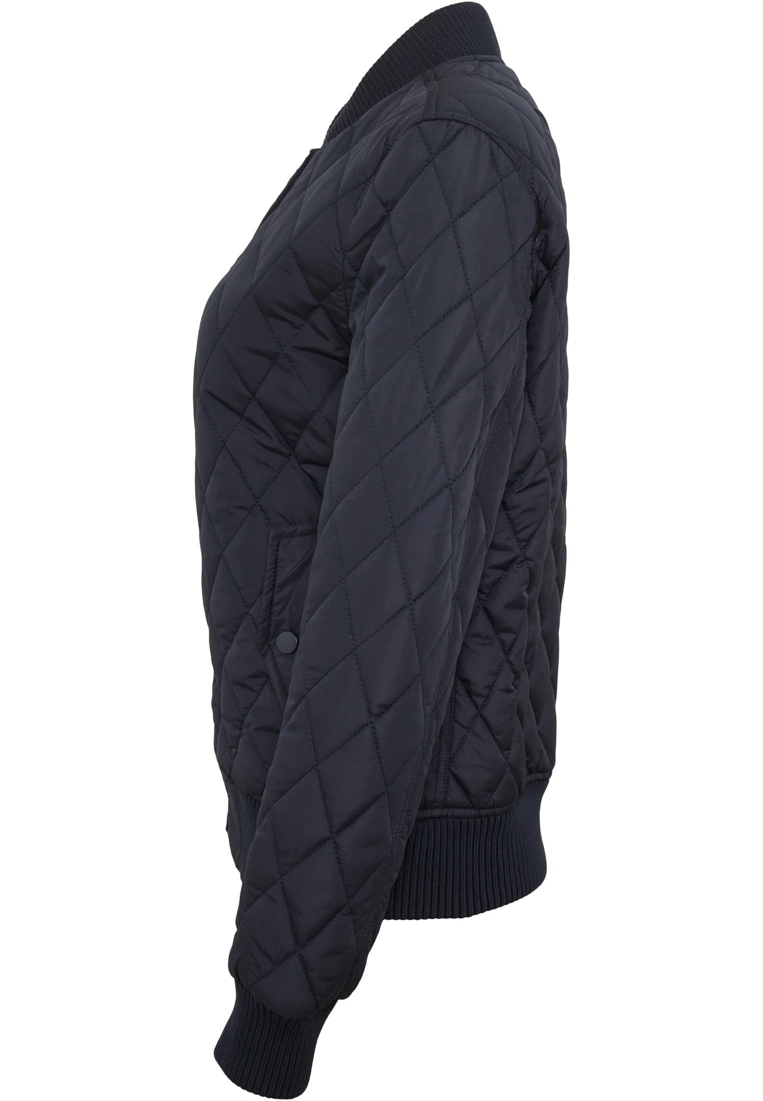 Ladies Diamond Quilt Nylon Jacket | navy