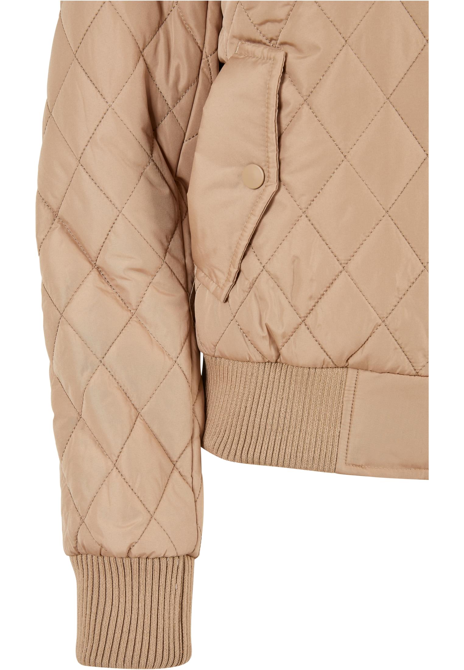 Ladies Diamond Quilt Nylon Jacket | unionbeige