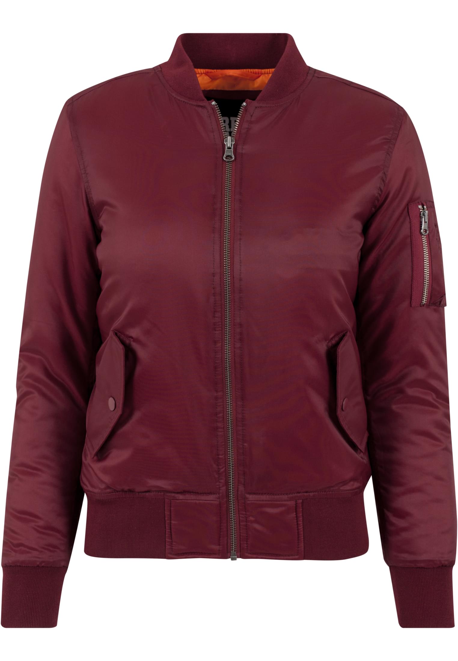 Ladies Basic Bomber Jacket | burgundy