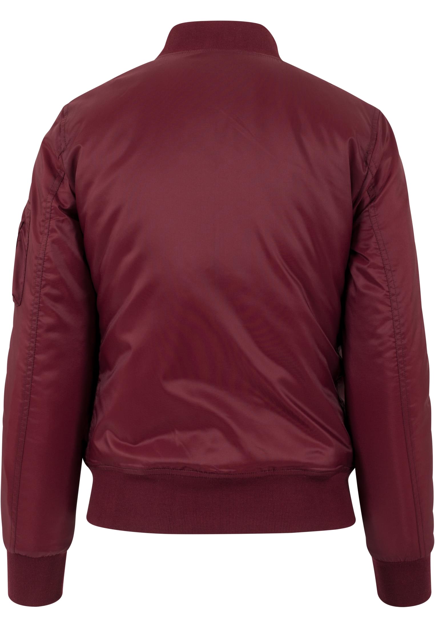 Ladies Basic Bomber Jacket | burgundy