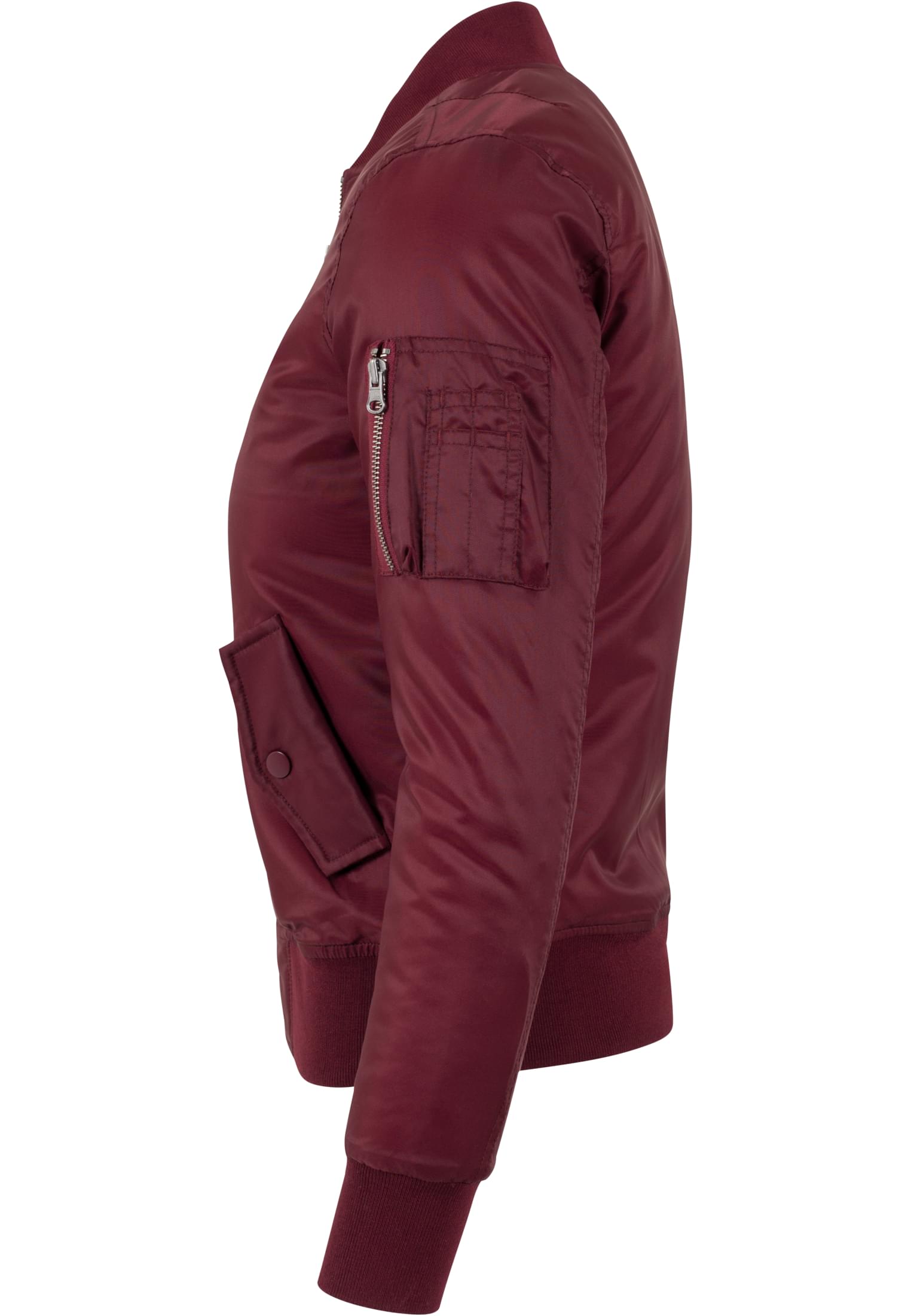 Ladies Basic Bomber Jacket | burgundy