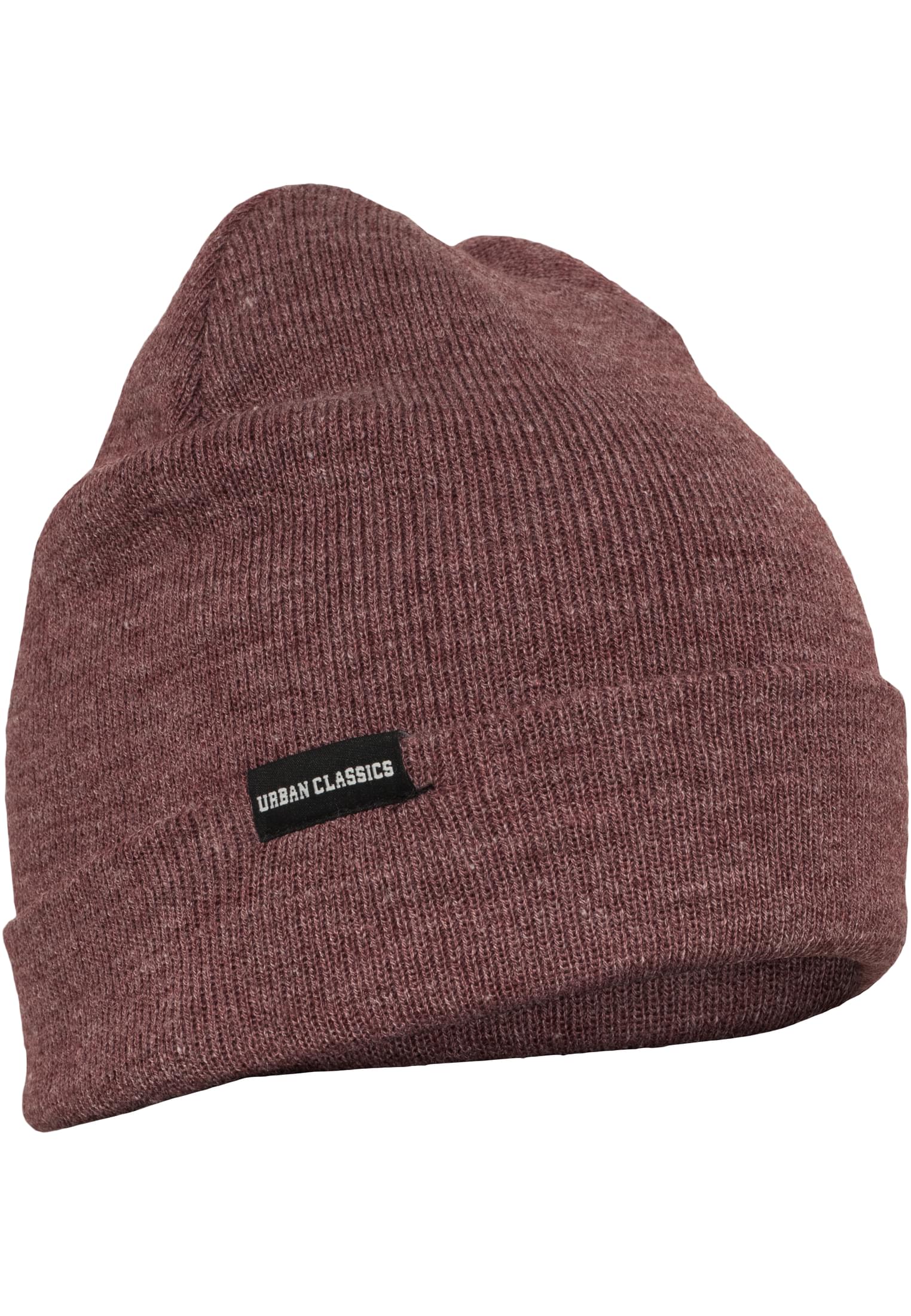 Basic Flap Beanie | burgundy melange