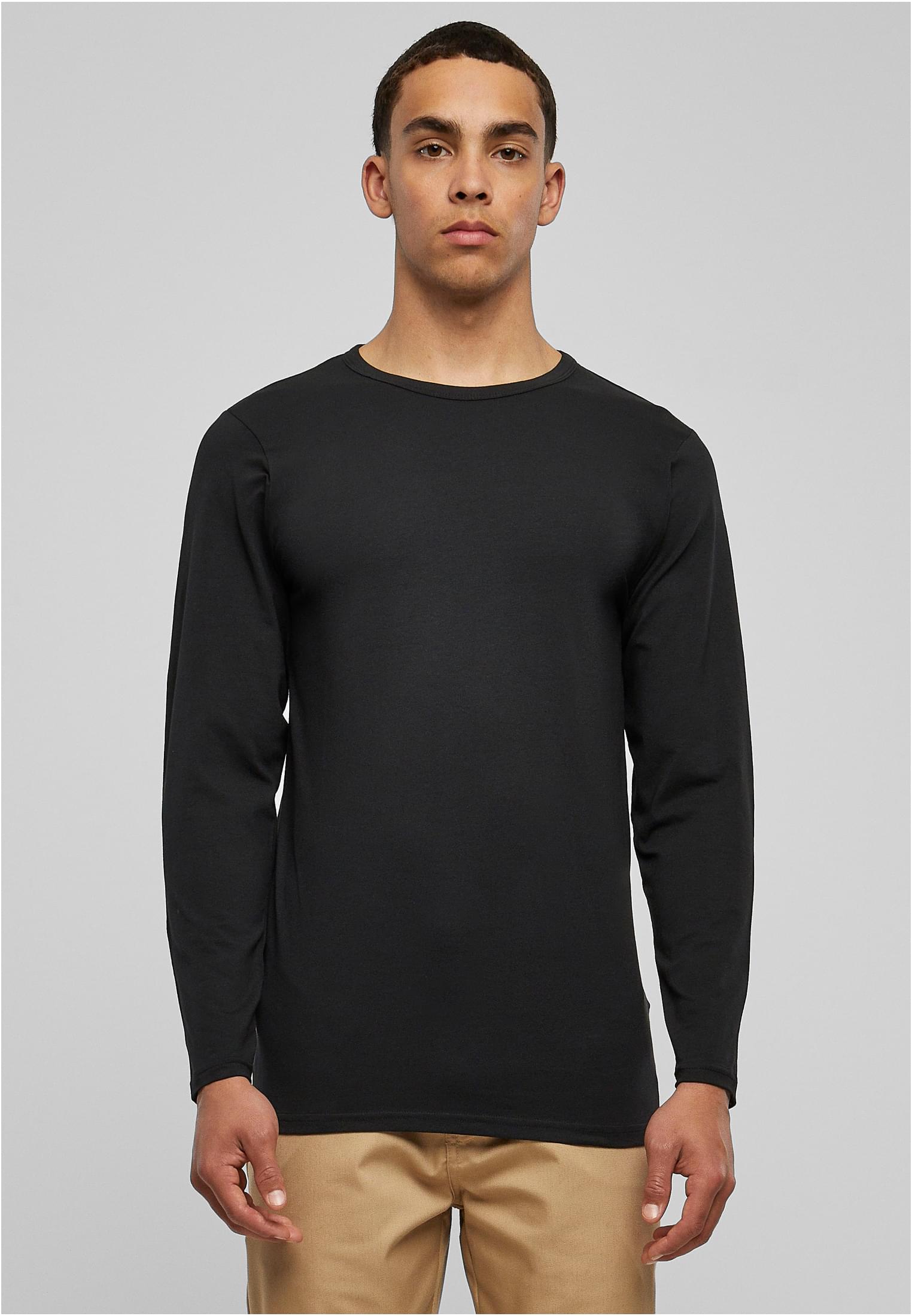 Fitted Stretch L/S Tee | black