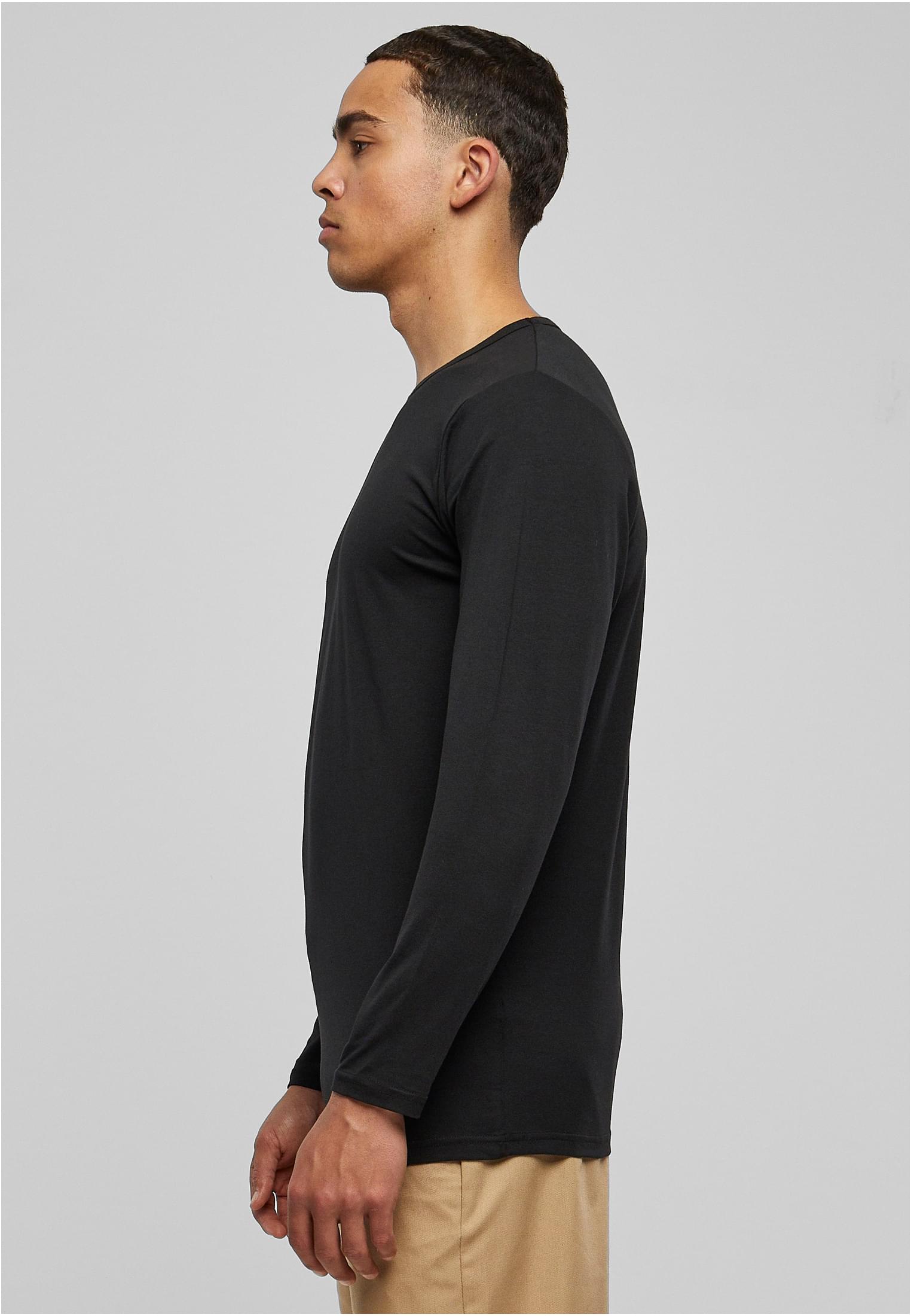 Fitted Stretch L/S Tee | black